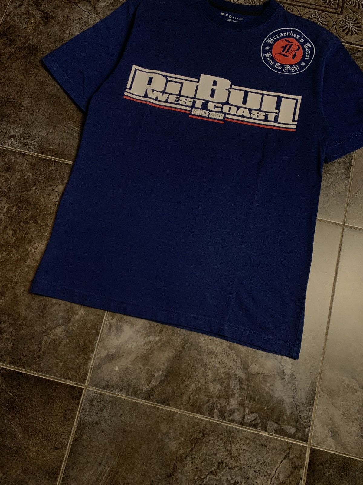 Vintage × West Coast Choppers Rare Vintage Pit Bull West Coast Big Logo MMA t shirt Size US M / EU 48-50 / 2 - 4 Thumbnail