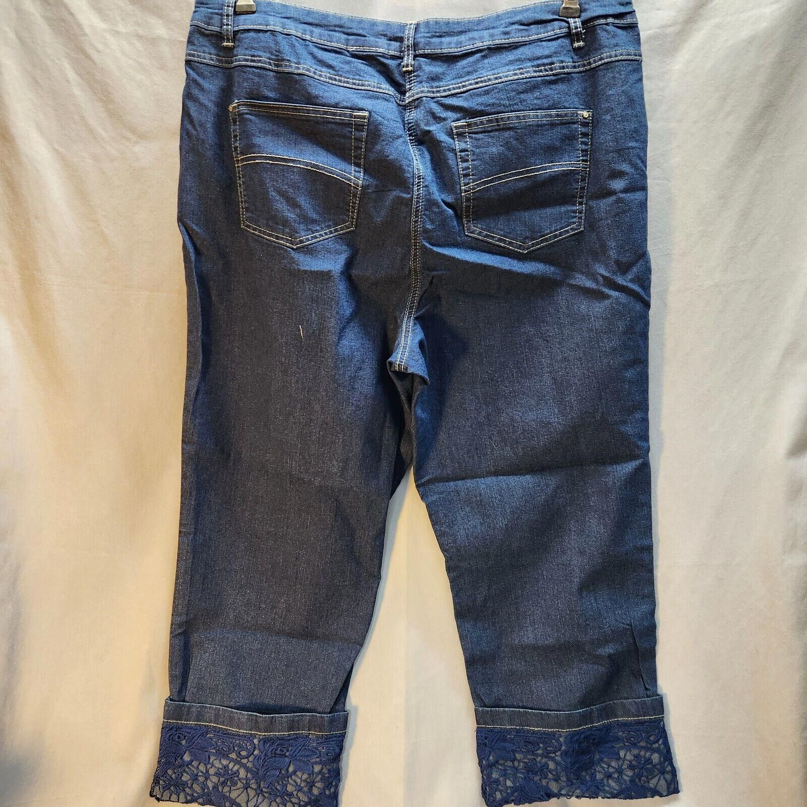 Designer Aproductz Gmbh Capri Jeans Lace Bottom Size 14 New Size 36" / US 14 / IT 50 - 8 Thumbnail