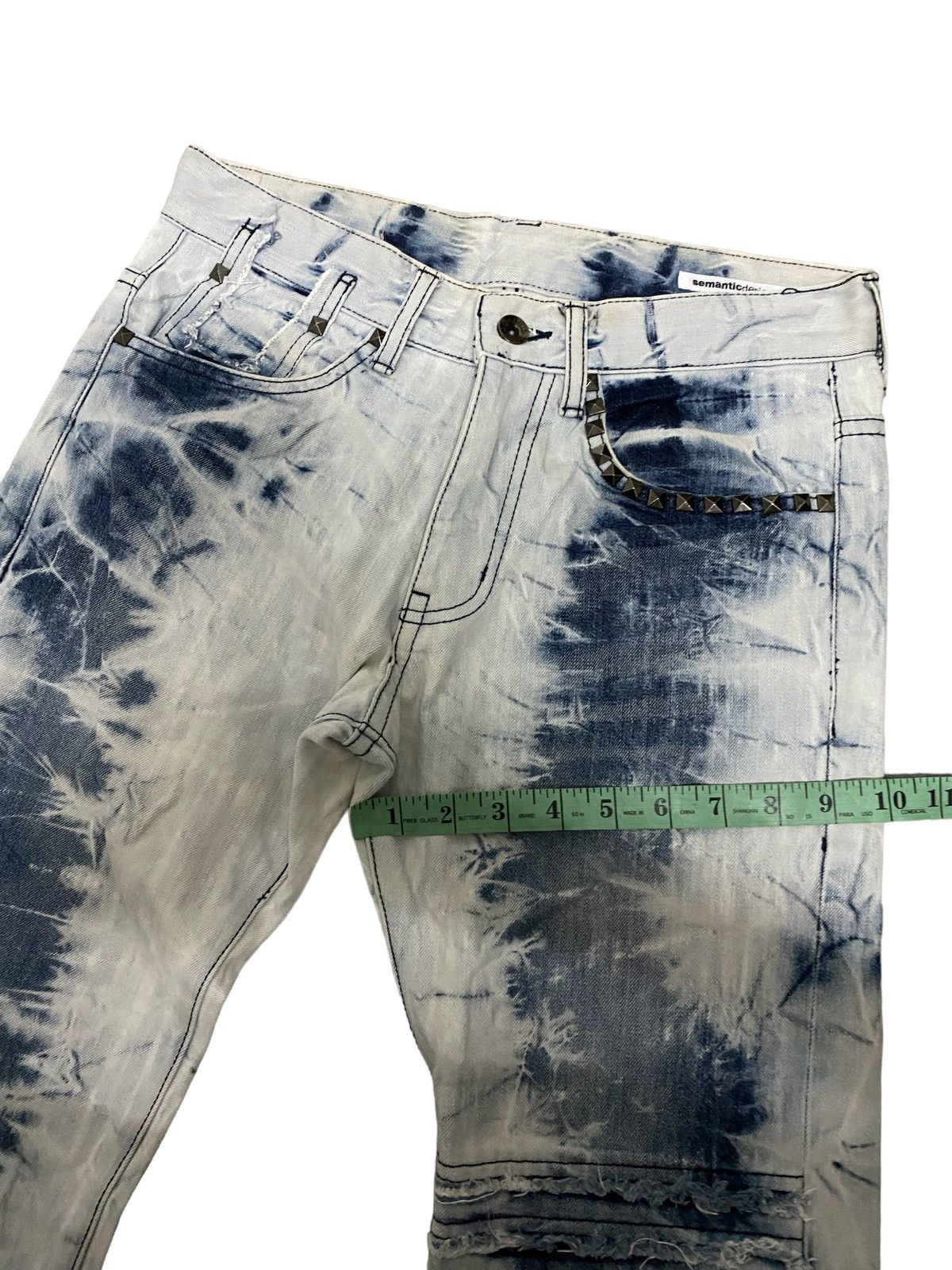 Japanese Brand Vintage Semantic Design Tie Dye Denim Jeans Size US 30 / EU 46 - 13 Thumbnail