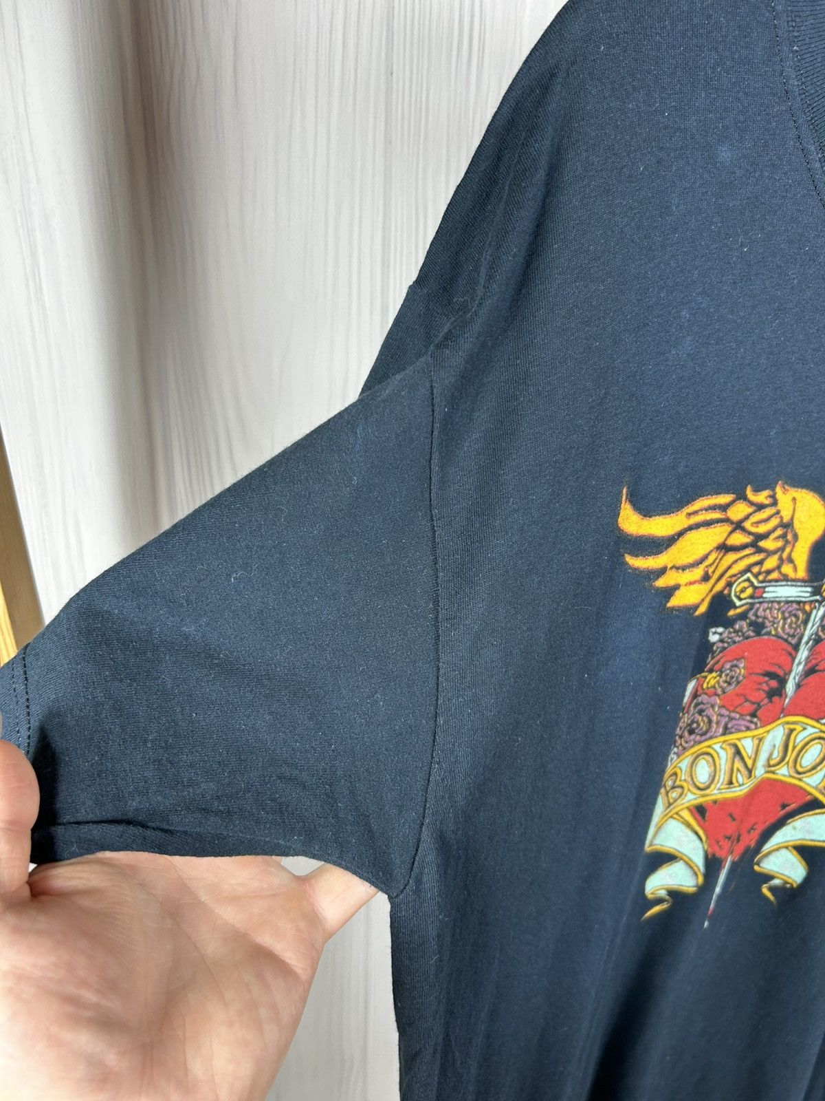 Band Tees Vintage Bon Jovi 2008 Tour T-Shirt Size L Black Size US L / EU 52-54 / 3 - 6 Thumbnail