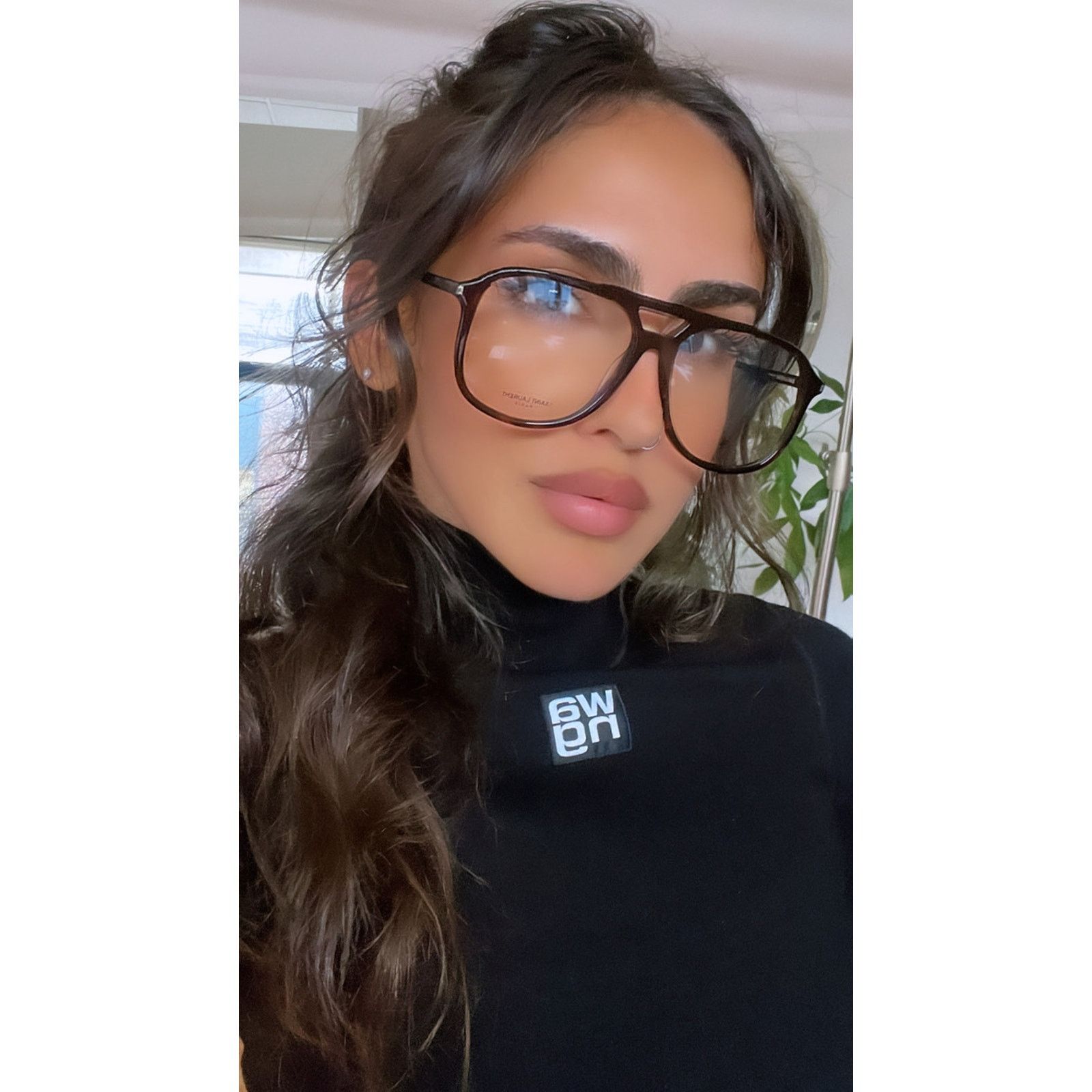 Saint Laurent Paris NEW Saint Laurent SL474 Opt Nude Clear Square Frames Size ONE SIZE - 8 Thumbnail