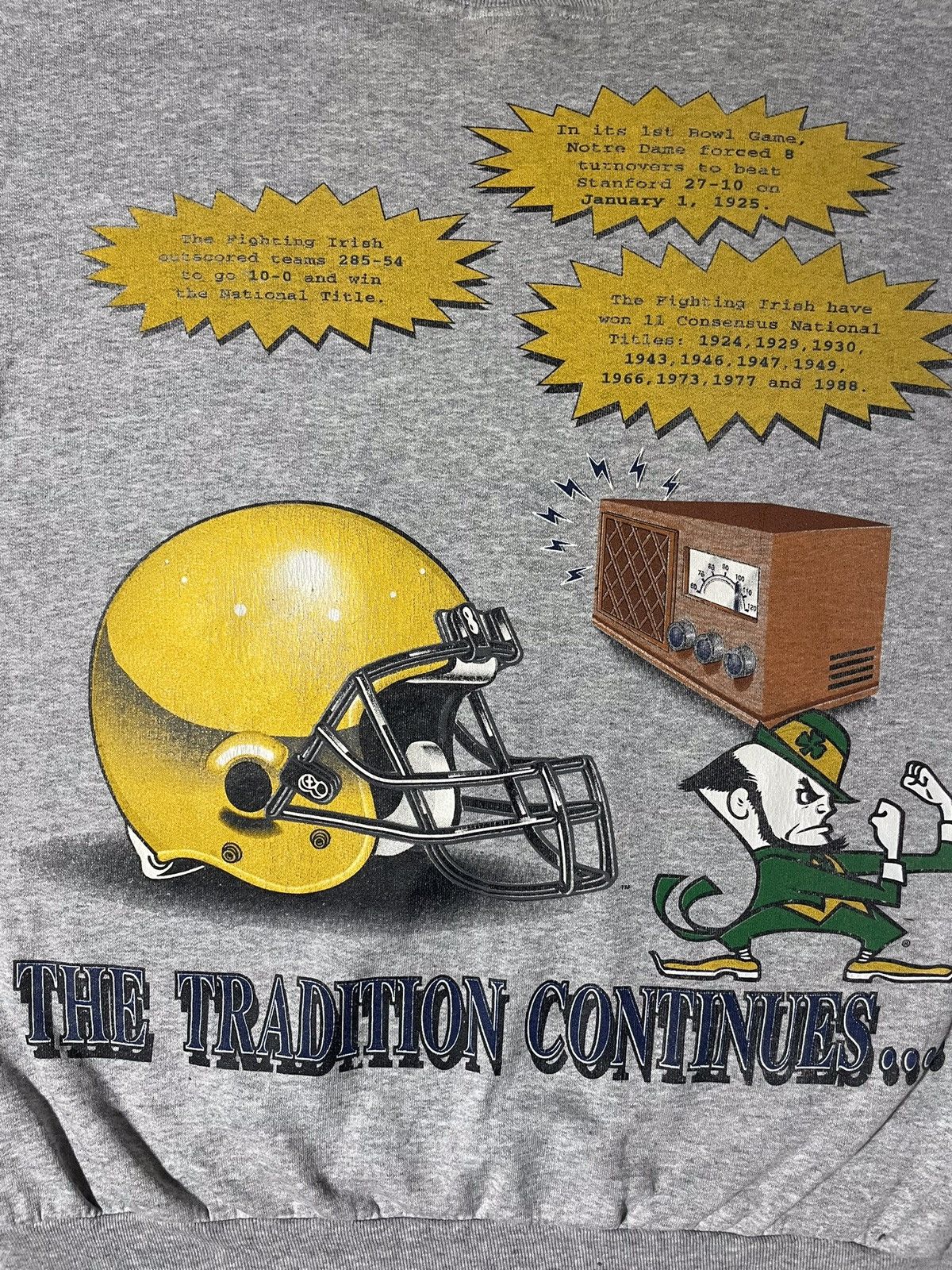 Vintage University of Notre Dame football crewneck sweater Size US L / EU 52-54 / 3 - 4 Thumbnail