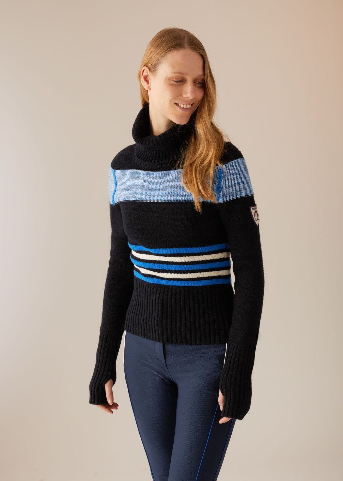 Loro Piana o1srvl11e0125 Courmayeur Turtleneck Sweater in Multicolor Size L / US 10 / IT 46 - 2 Thumbnail