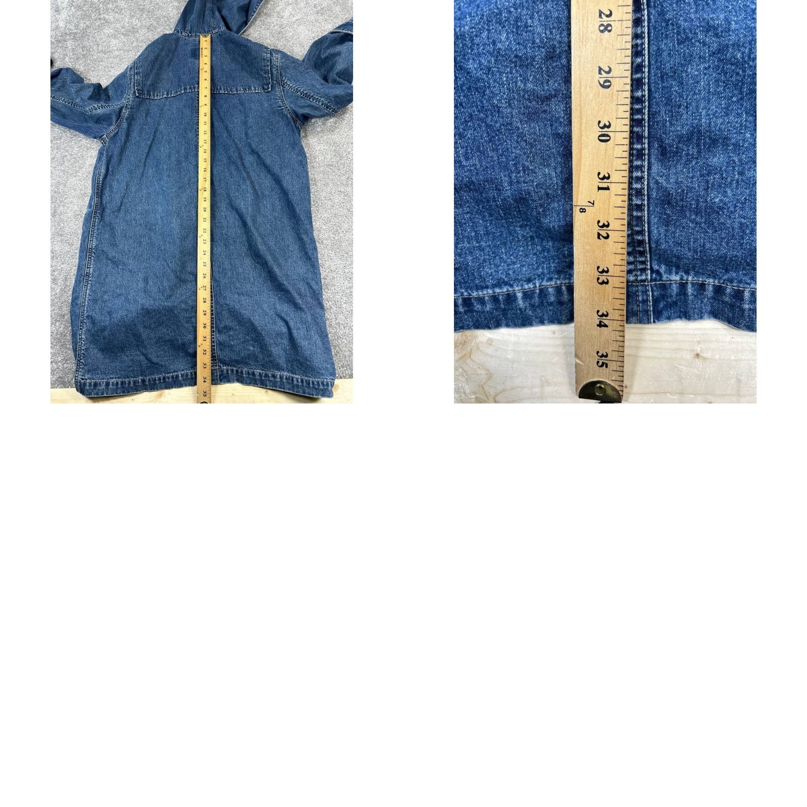 Ralph Lauren VINTAGE Ralph Lauren Jacket Womens M Blue Cotton Denim Rope Duffle Parka Long Sleeve Button Pockets Casual Size M / US 6-8 / IT 42-44 - 8 Thumbnail