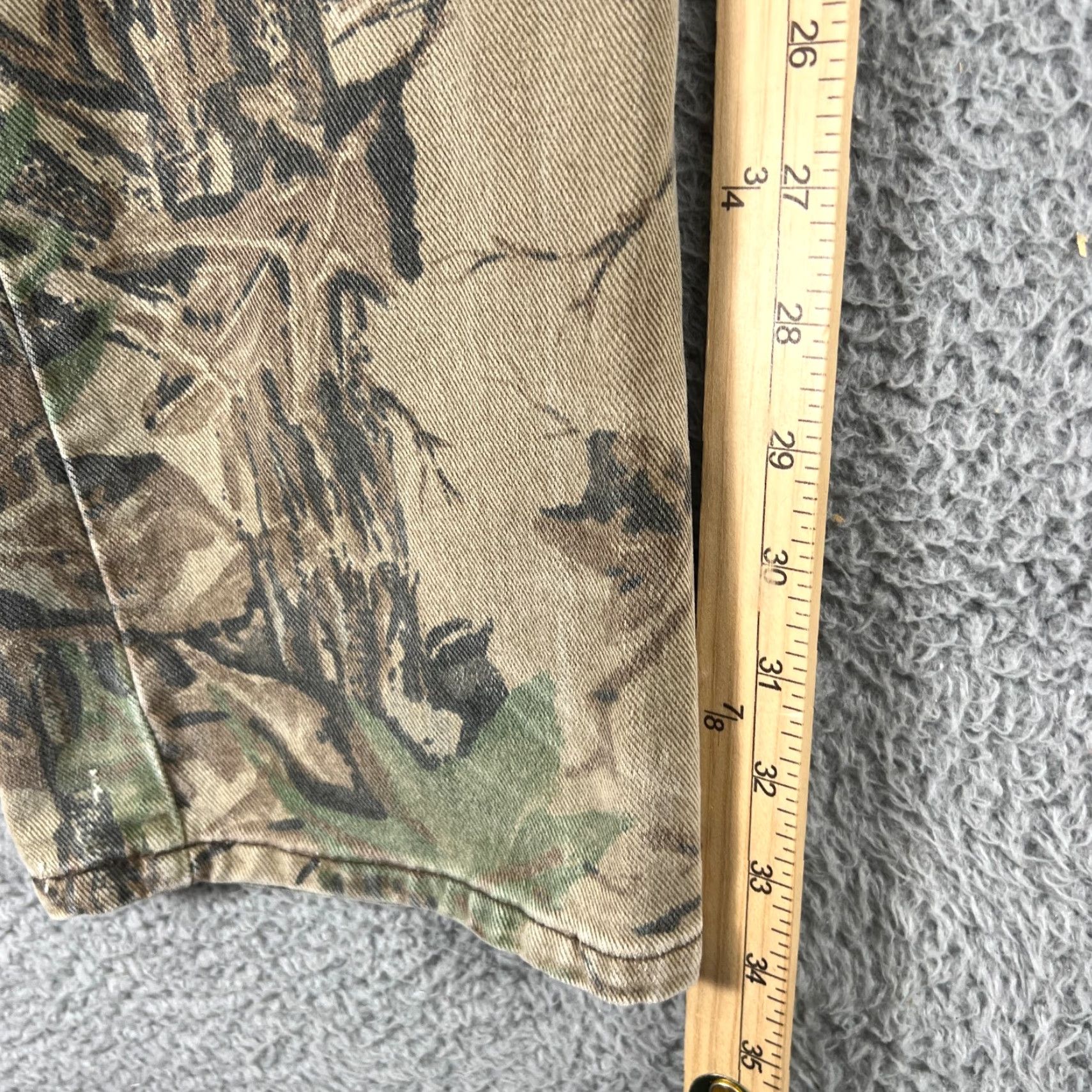 Realtree VINTAGE Duxbak Jeans Mens 34 Denim Jeans Camouflage 90s Grunge Pockets 5-Pocket Belt Loops Brown Size US 34 / EU 50 - 5 Thumbnail