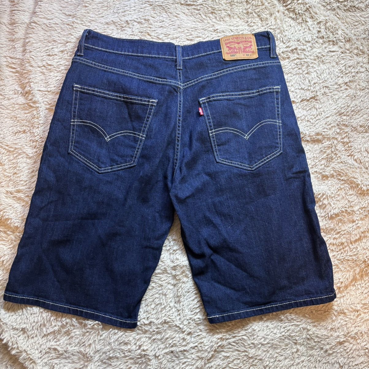 Levi's Vintage Levi’s 569 Jean Shorts Dark Wash Baggy Denim W34 Size US 34 / EU 50 - 4 Thumbnail