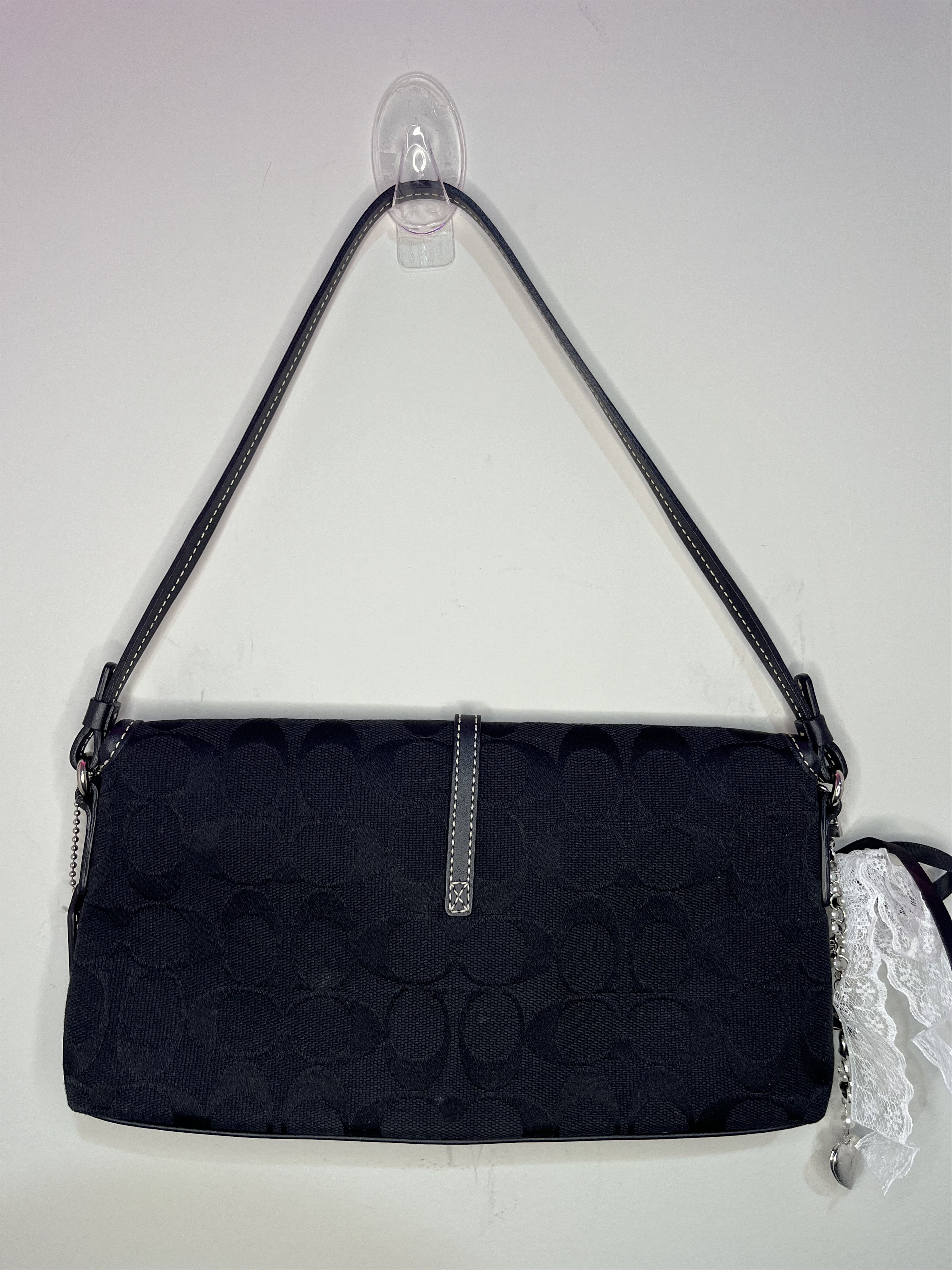 Coach Vintage Coach Hampton Shoulder Bag Black Signature Jacquard Size ONE SIZE - 6 Thumbnail
