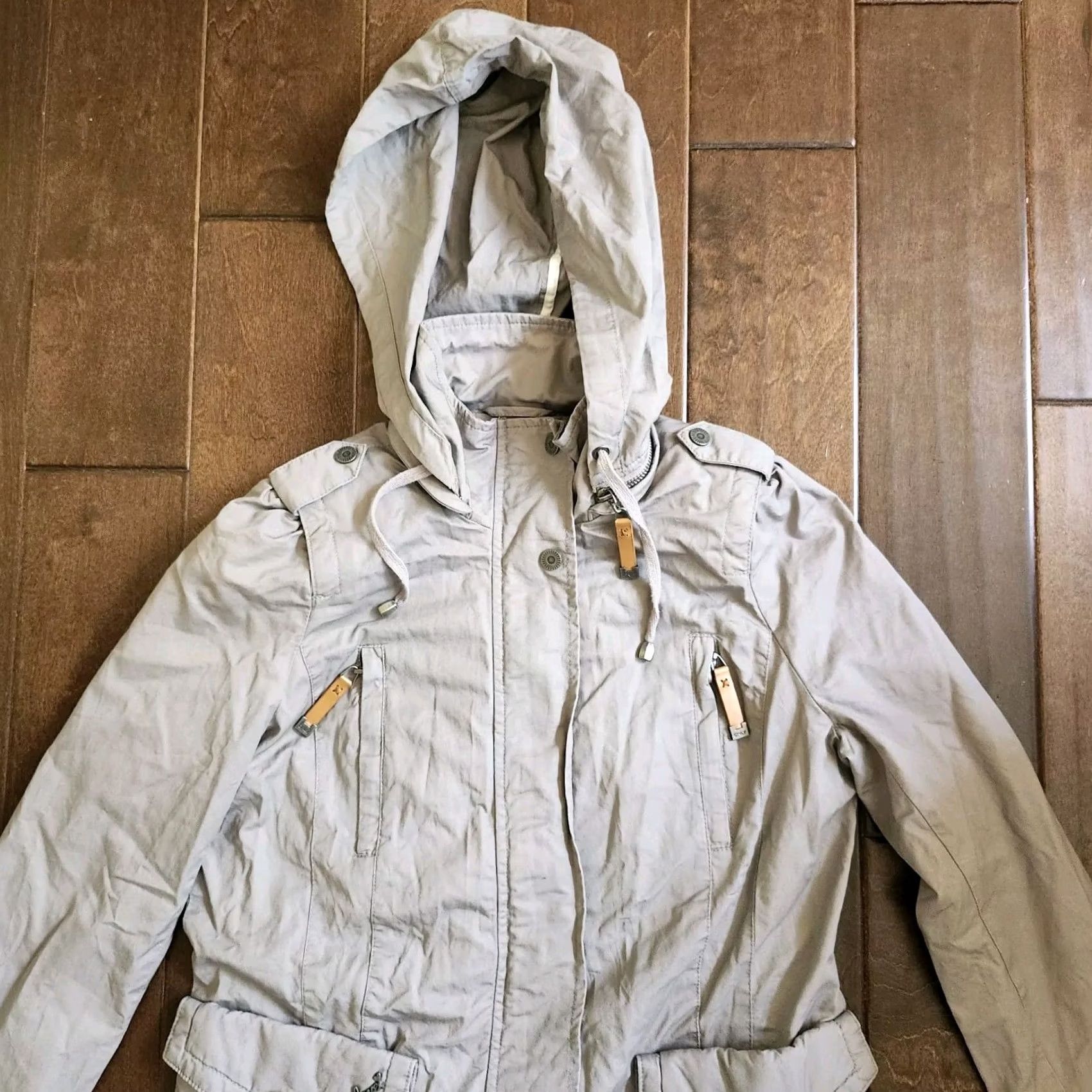 Vintage Only Love Collection Hoodie Women M Gray Full Zip Button Pocket Solid Relaxed Winter Fall Size M / US 6-8 / IT 42-44 - 6 Thumbnail