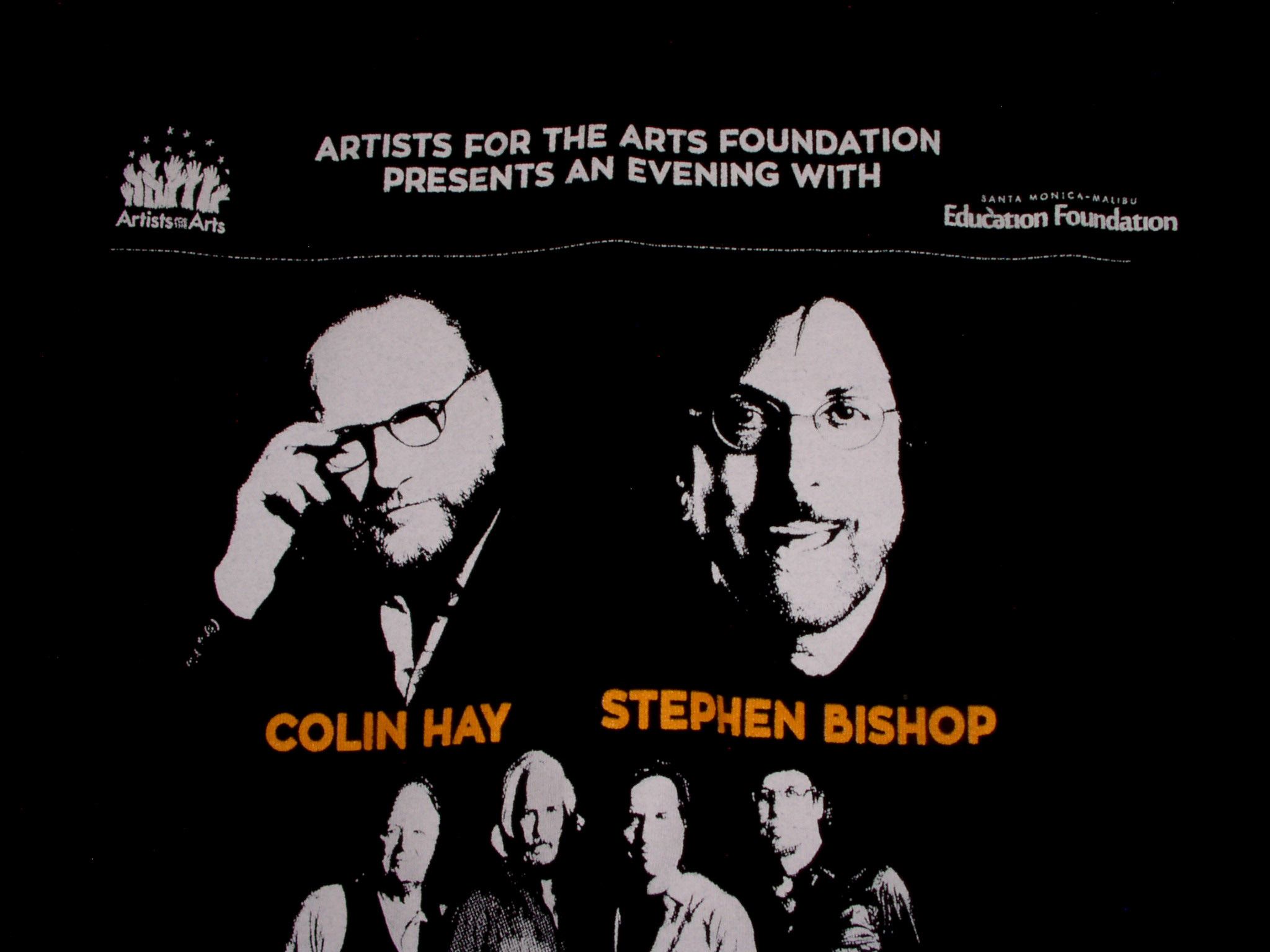 Next Level Apparel Colin Hay Stephen Bishop Concert Shirt School Benefit 2015 Size US L / EU 52-54 / 3 - 2 Thumbnail