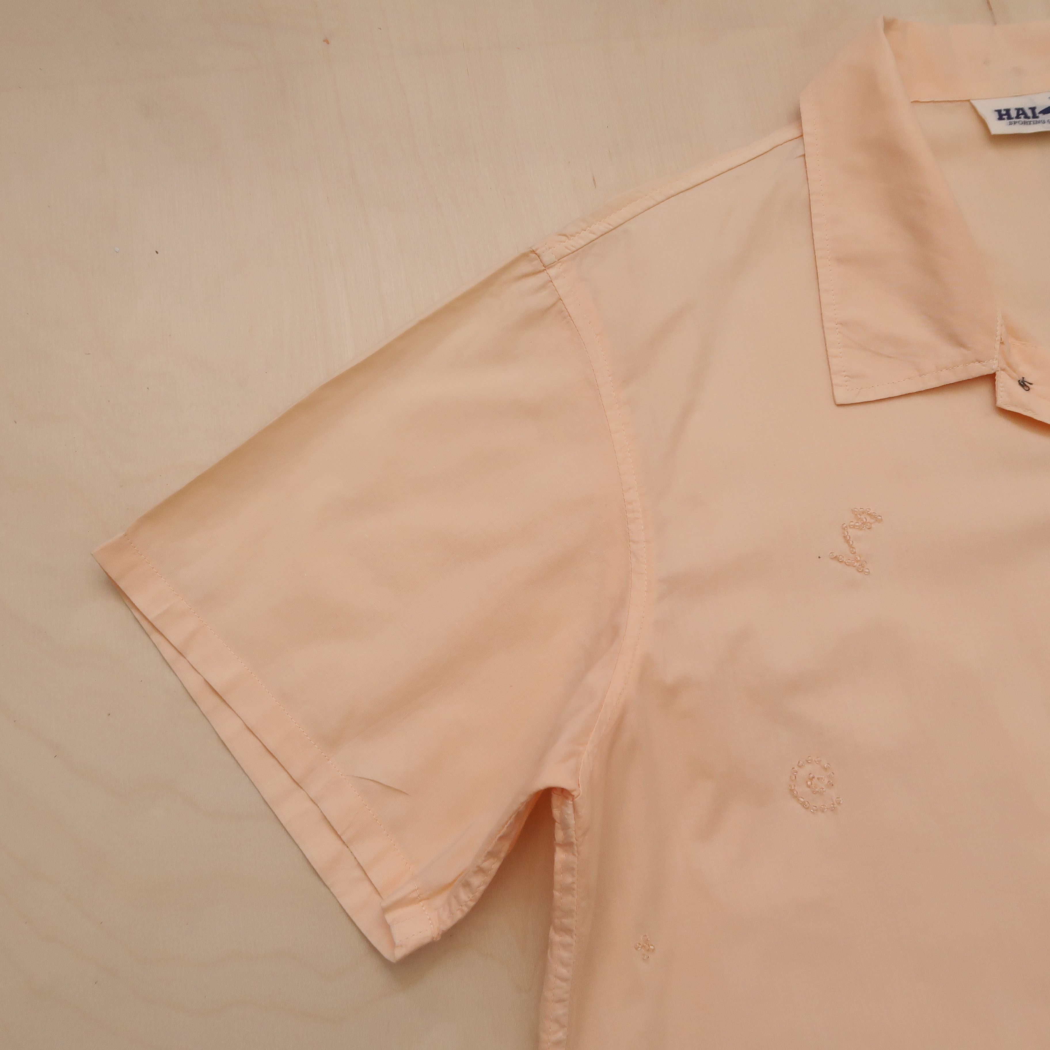 Issey Miyake Vintage 90s Hai Sporting Gear Multi Mesh Shirt Peach Size US M / EU 48-50 / 2 - 11 Thumbnail