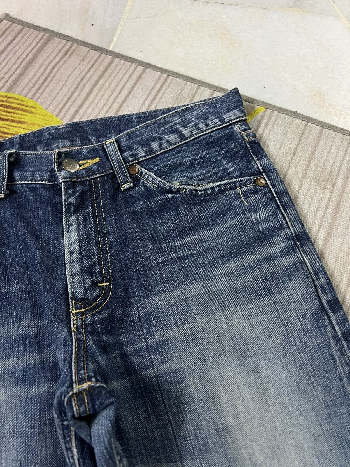 Japanese Brand 💥Flare💥Vintage Lee Riders Distress Jean Size US 30 / EU 46 - 12 Thumbnail