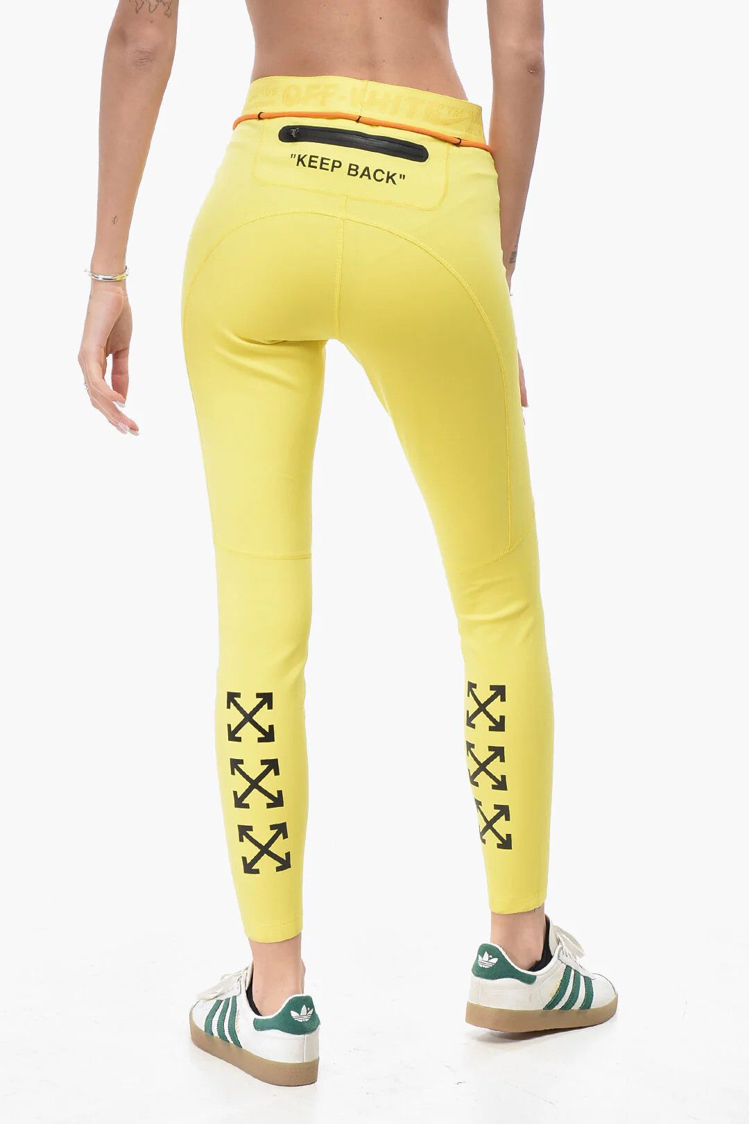 Nike × Off-White og1mm0426 Technical Fabric Leggings in Yellow Size 28" / US 6 / IT 42 - 2 Thumbnail