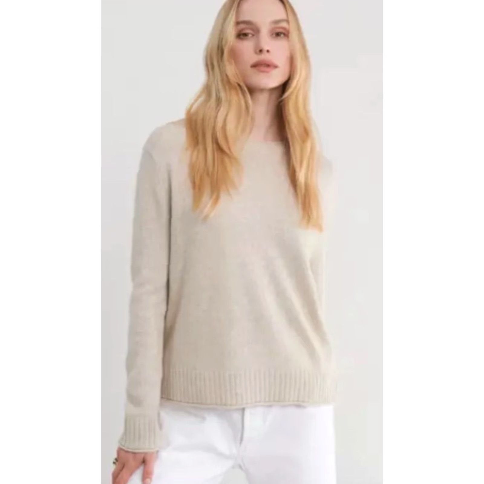Vintage Jenni Kayne Sweater Women XS Gray Cashmere Wool Blend Crewneck Pullover Knit All Seasons Designer Womens Size XS / US 0-2 / IT 36-38 - 7 Thumbnail