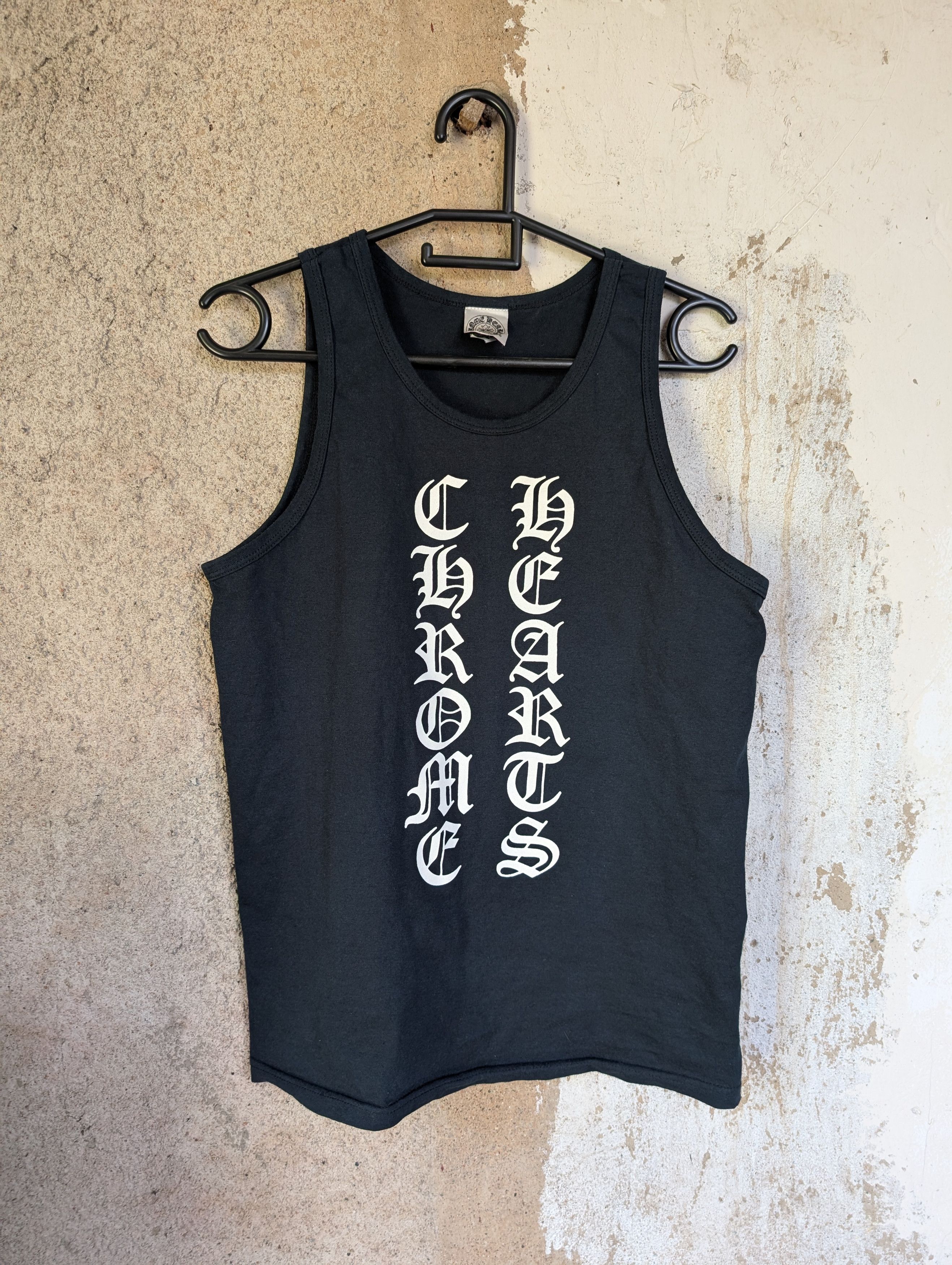 chrome hearts tank タンクトップ クロムハーツ イエロー T バー スクリプト ロゴ タンクトップ