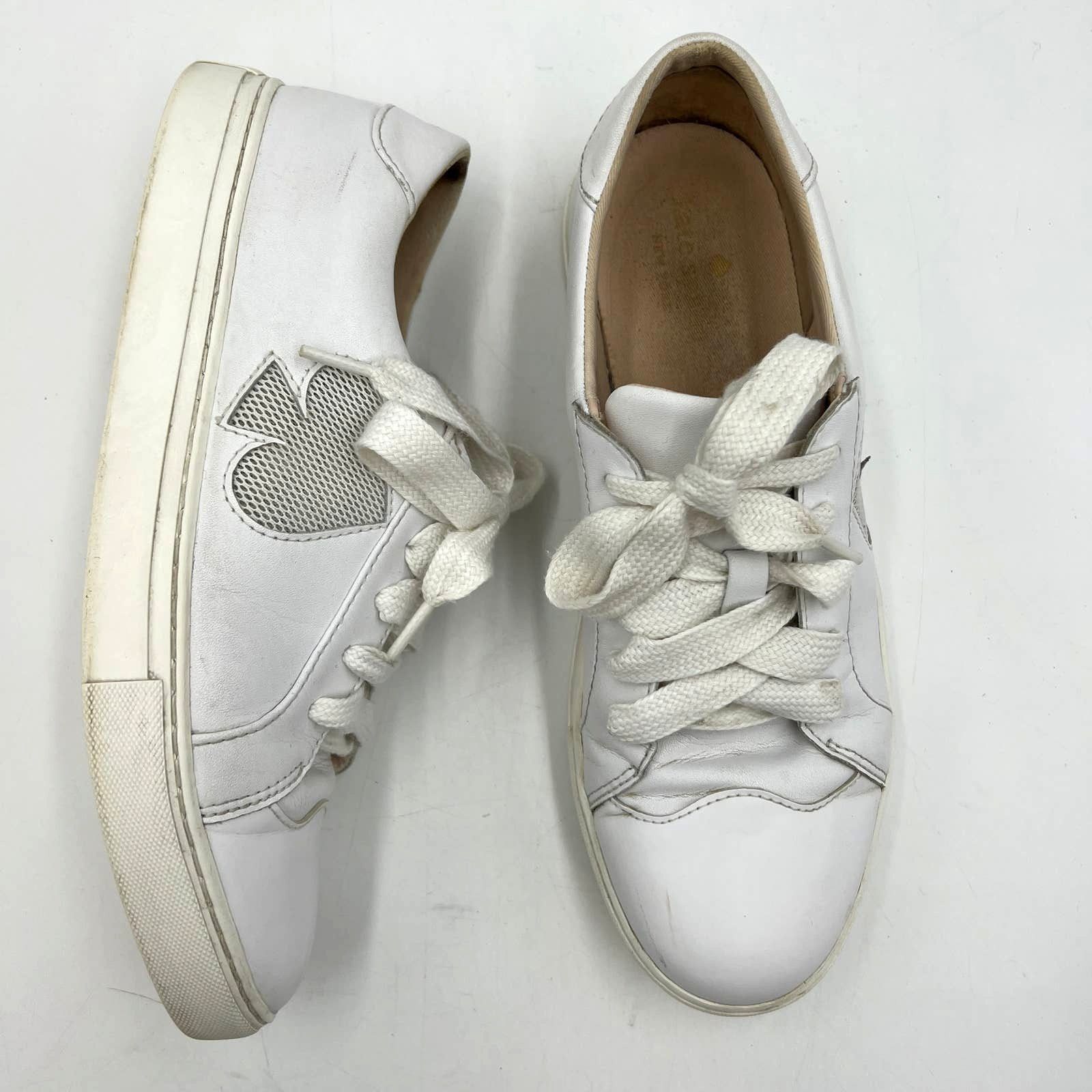 Kate Spade Kate Spade Fez Low Top Sneakers White Leather Size US 8.5 / IT 38.5 - 1 Thumbnail
