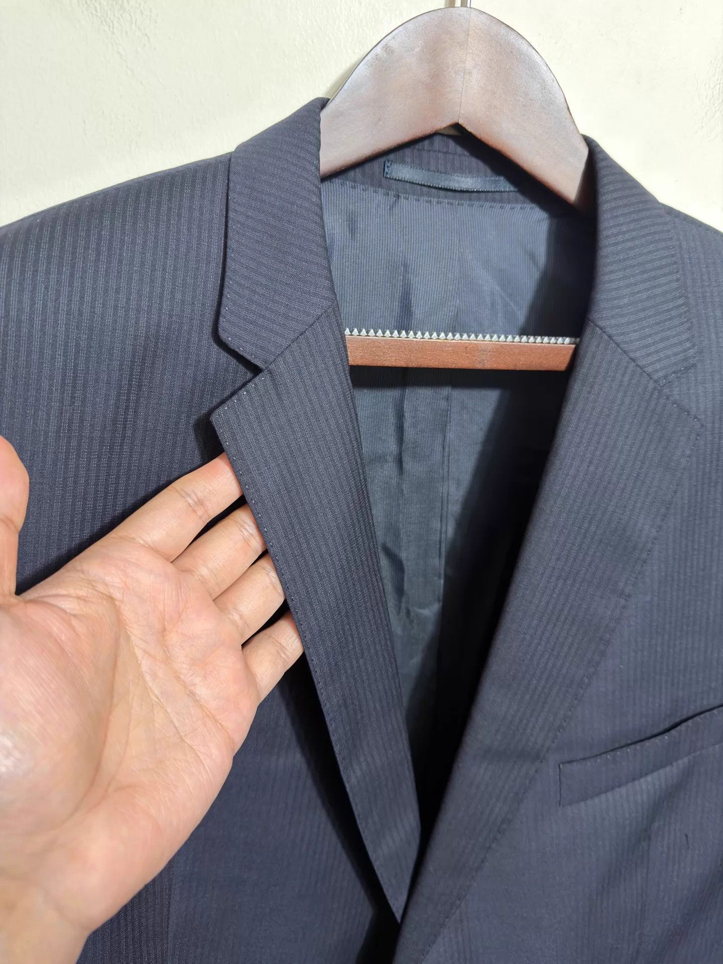 Hugo Hugo Boss Black Label Slim Navy Stripe Blazer 56 Size US XL / EU 56 / 4 - 3 Thumbnail