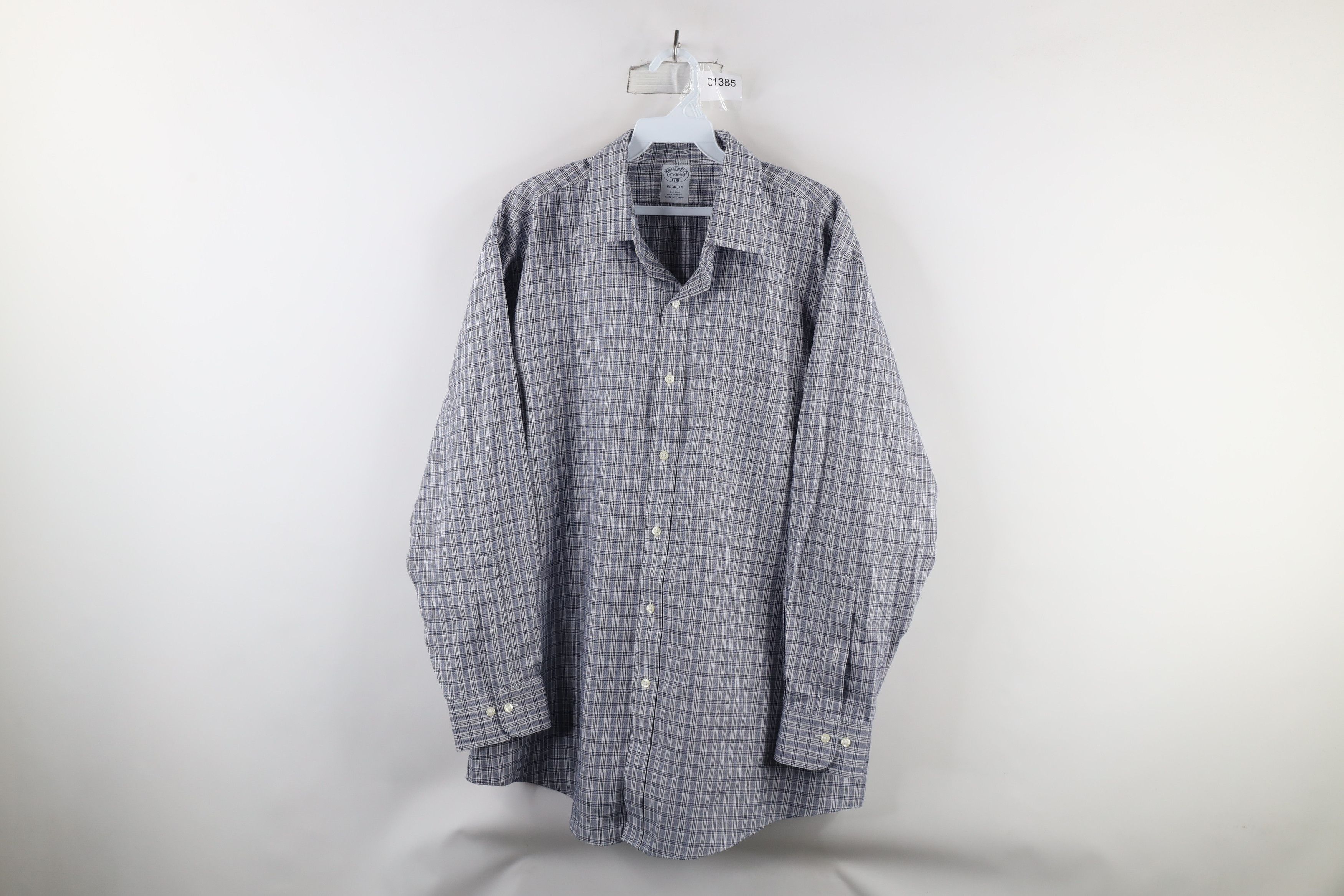 Brooks Brothers × Vintage Vintage Brooks Brothers Button Shirt Cotton Houndstooth Size US L / EU 52-54 / 3 - 1 Thumbnail
