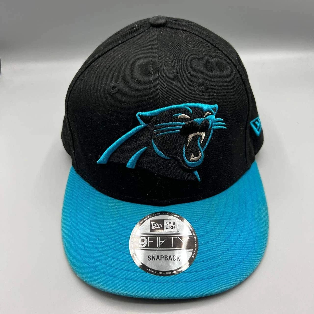 New Era Carolina Panthers Hat Men Blue Black NFL Snap Back Cap Size ONE SIZE - 1 Thumbnail