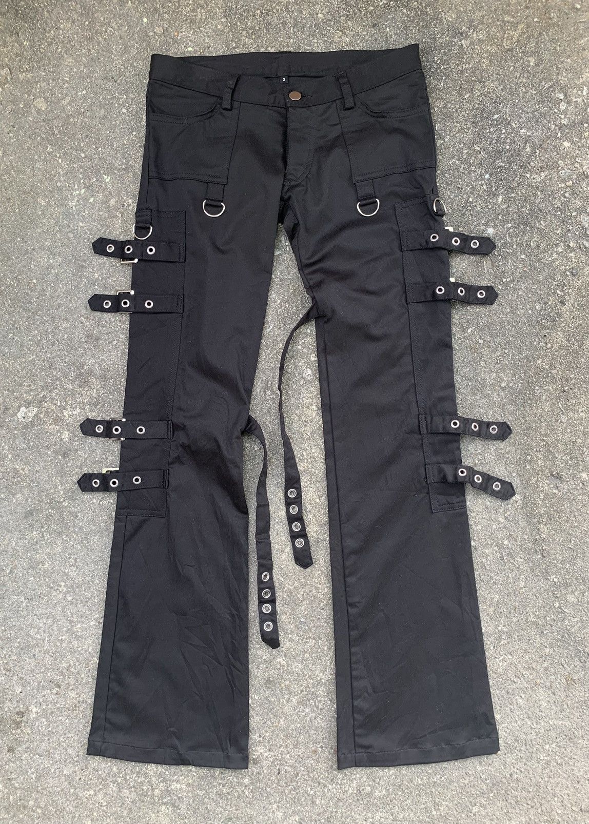 If Six Was Nine Bondage Gothic Punk Unisex Unbrand Flare Pant Made In Japan Size US 28 / EU 44 - 18 Thumbnail