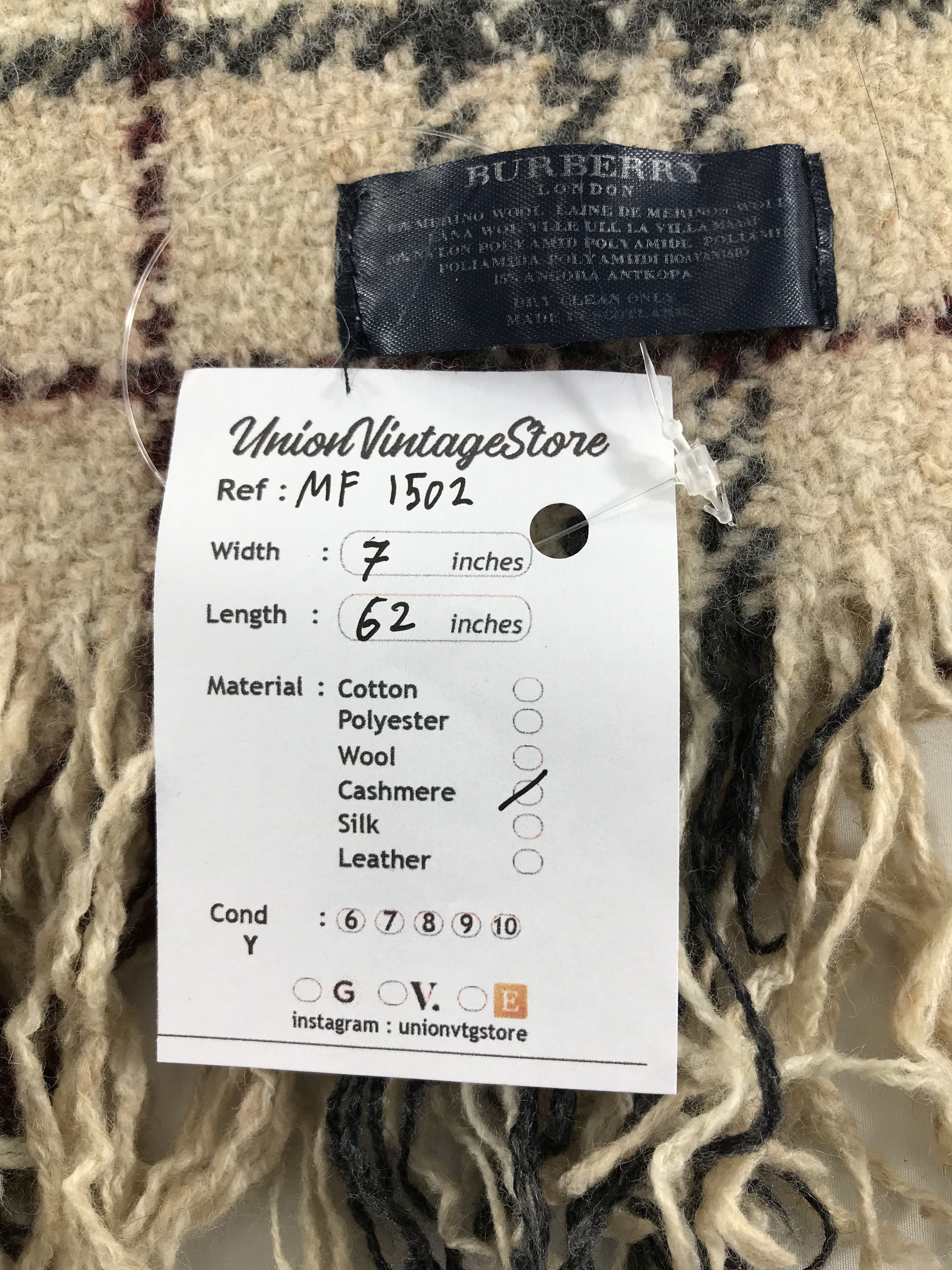 Burberry Vintage Burberry Scarf/Muffler/Neckwear MF1502 Size ONE SIZE - 5 Thumbnail