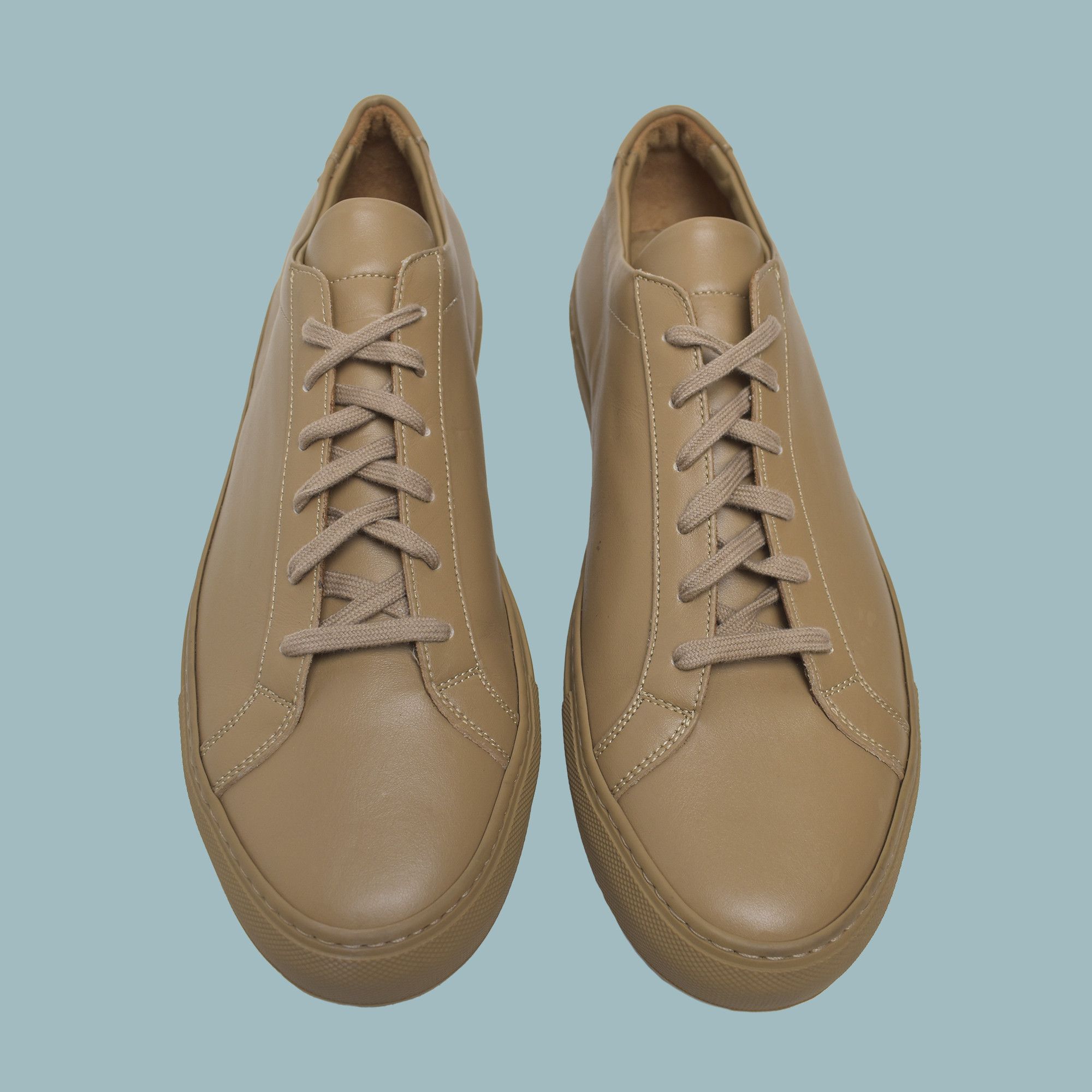 Common Projects *BNWOT* COMMON PROJECTS Tan Brown Leather Achilles Sneakers Size US 11.5 / EU 44-45 - 1 Thumbnail