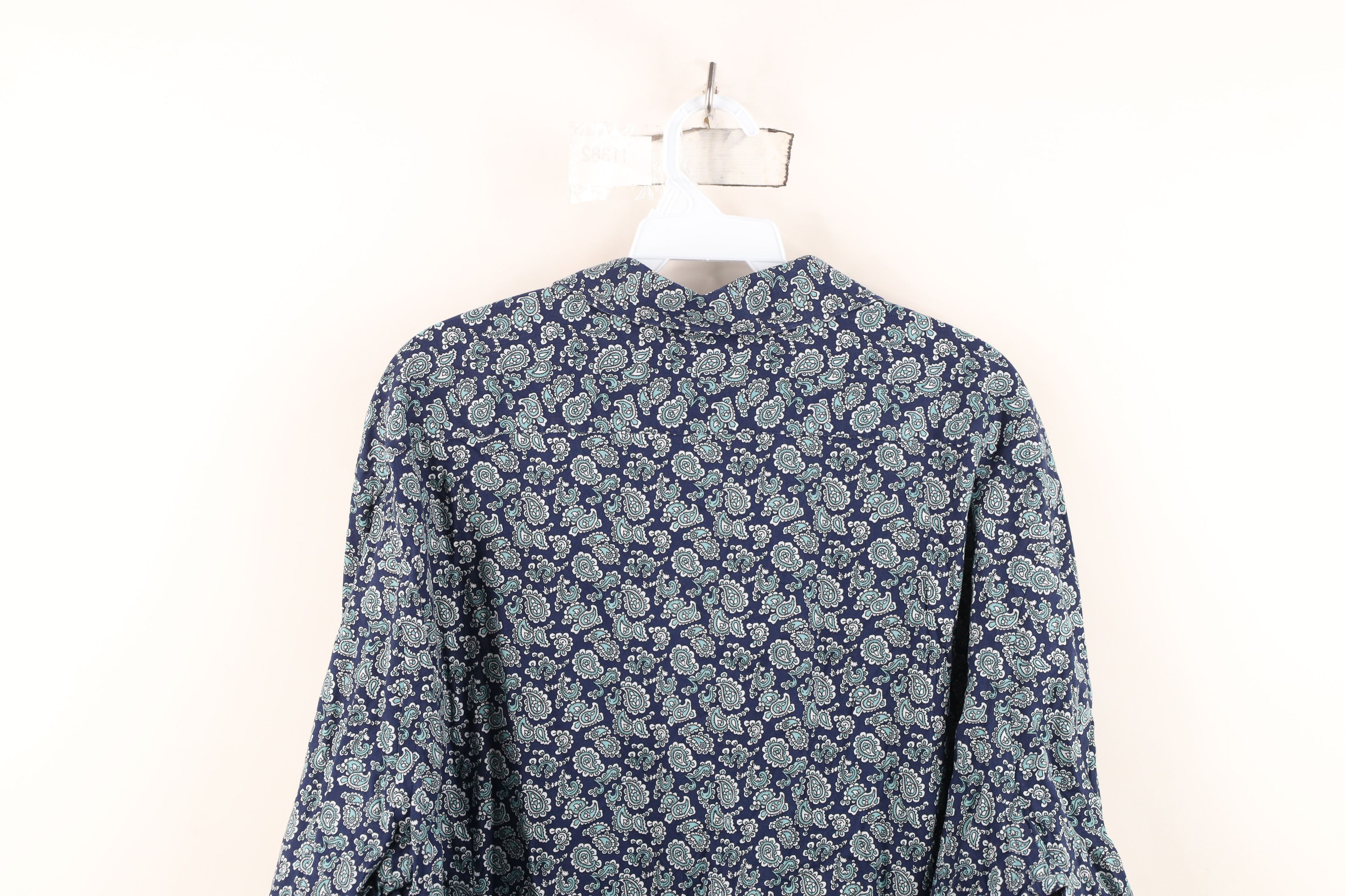 Express Express Fit Paisley Tapestry Collared Button Shirt Cotton Size US XXL / EU 58 / 5 - 10 Thumbnail