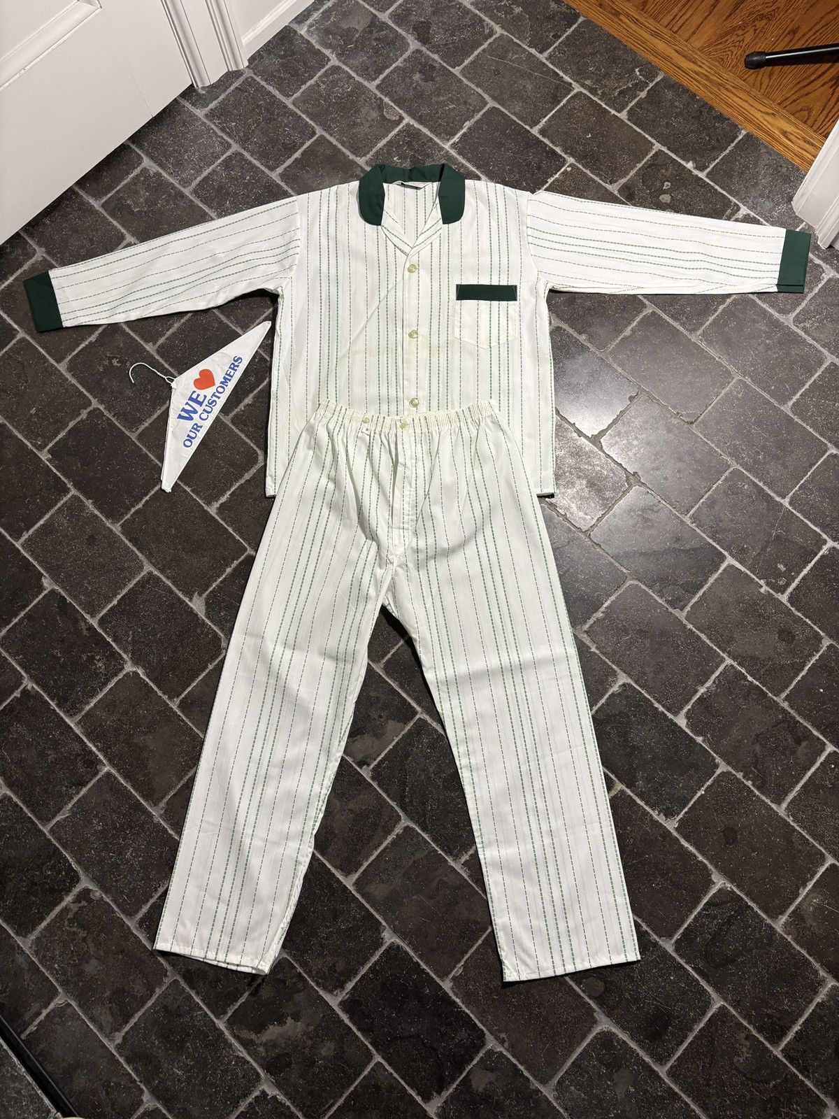 Vintage True Vintage Pajamas Set 1950s 1960s Matching Sleep Suit 2pc Size US 34 / EU 50 - 2 Thumbnail