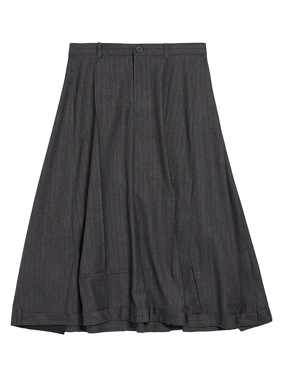 Balenciaga o1y0625 Midi Skirt in Dark Gray Size 27" / US 4 / IT 40 - 1 Thumbnail