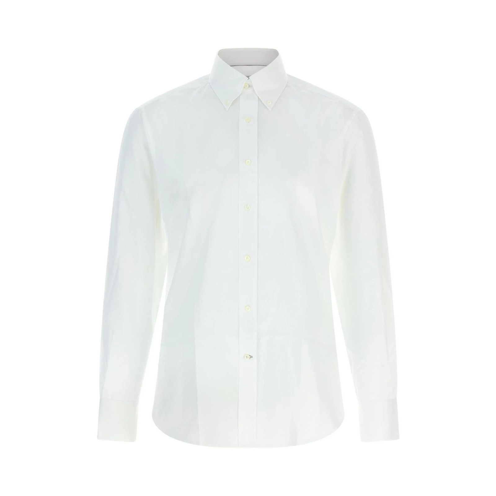Brunello Cucinelli BRUNELLO CUCINELLI White Cotton Button-Down Shirt New & Auth Size US XL / EU 56 / 4 - 1 Thumbnail