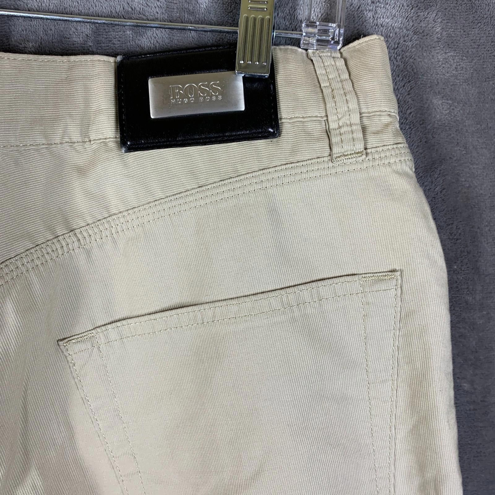 Hugo Boss Hugo Boss Mens 32X22 Cream Flat Front Alabama Chino (340) Size US 32 / EU 48 - 5 Thumbnail