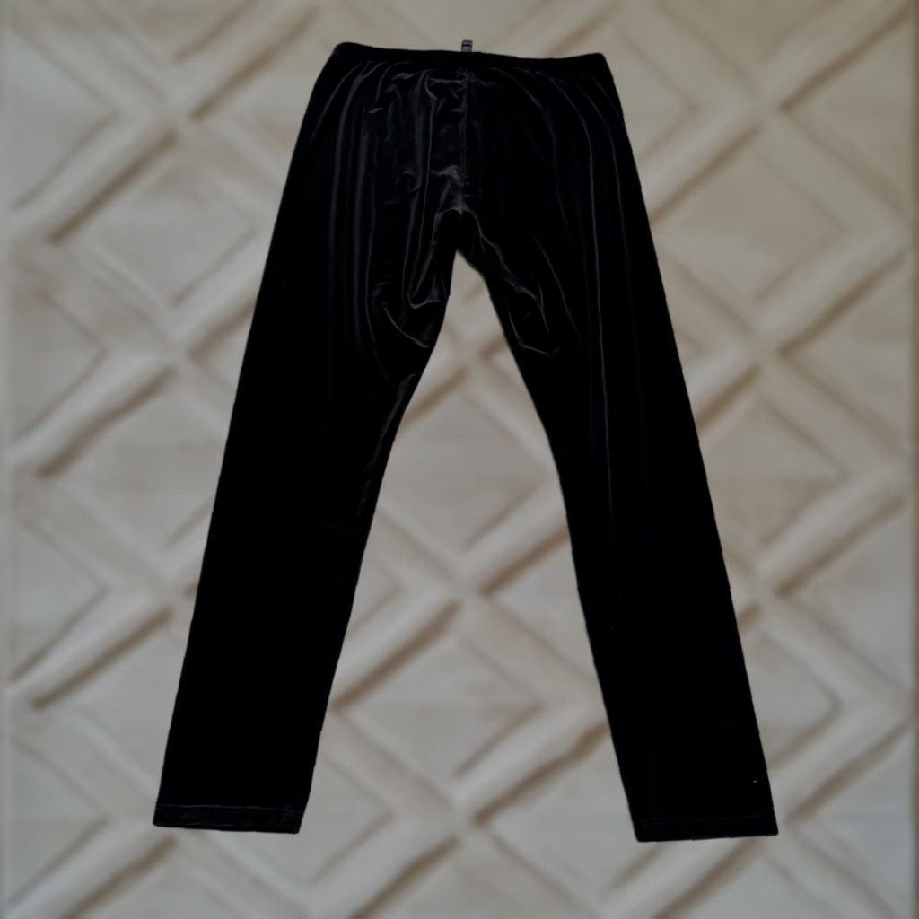 Eileen Fisher Eileen Fisher Pants Women's Pull On Velvet Leggings Petite Black B07 Skinny Pocket Logo 26in Inseam Regular Stretch Casual Size 32" / US 10 / IT 46 - 1 Thumbnail