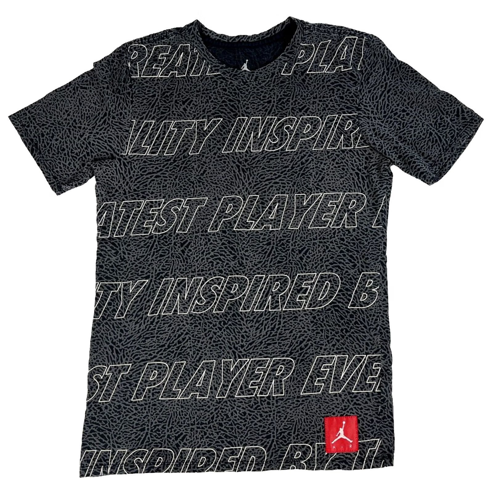 Jordan Brand Air Jordan Men's T-Shirt Sleeve Short Elephant Print Crew Neck Sz S Gray Cotton T-Shirt Mens Simple Tee Size US S / EU 44-46 / 1 - 2 Thumbnail