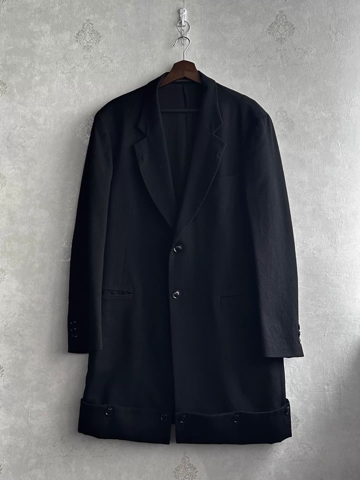Yohji Yamamoto Yohji Yamamoto Pour Homme Foldable Hem Coat Size 1 Size US S / EU 44-46 / 1 - 2 Thumbnail