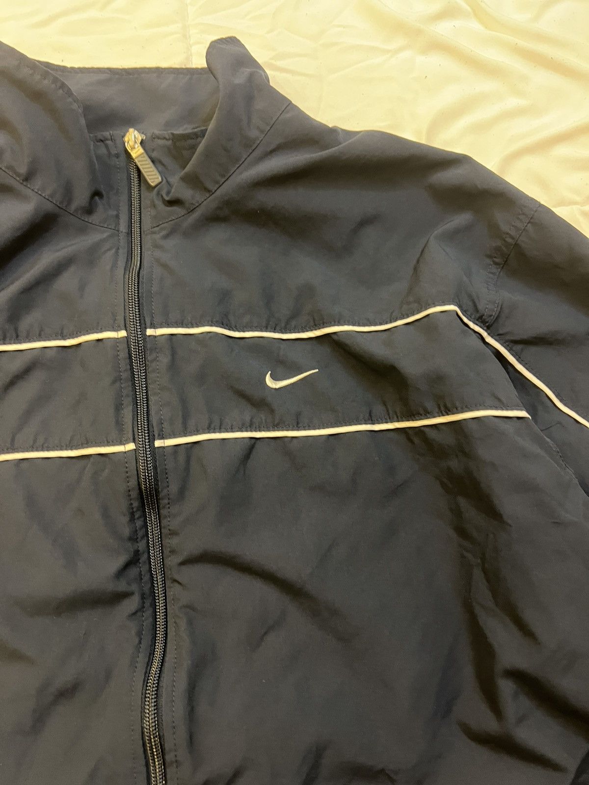 Nike × Vintage Y2K NIKE Track-Suit Navy Track Jacket Size US XL / EU 56 / 4 - 4 Thumbnail