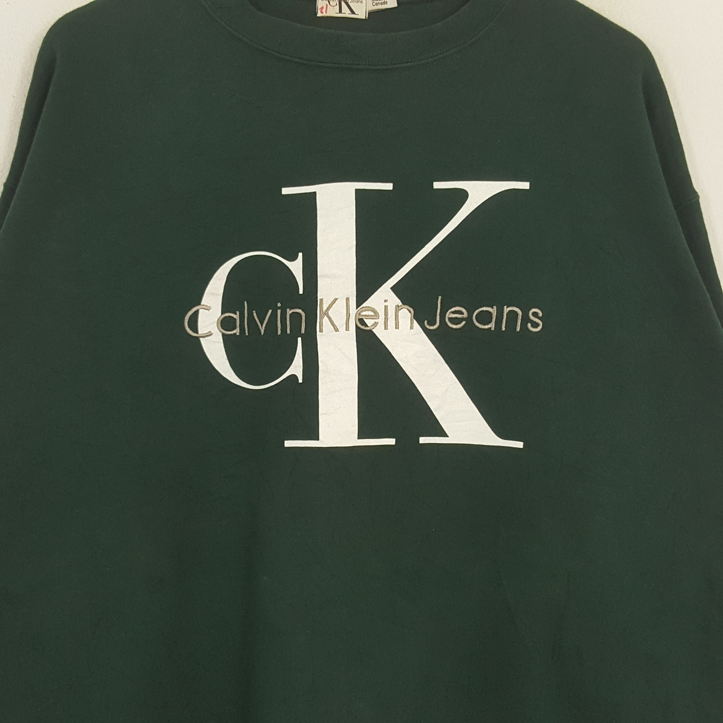 Calvin Klein × Vintage Vintage Calvin Klein Jeans Luxury Brand Sweatshirt Size US XL / EU 56 / 4 - 2 Thumbnail