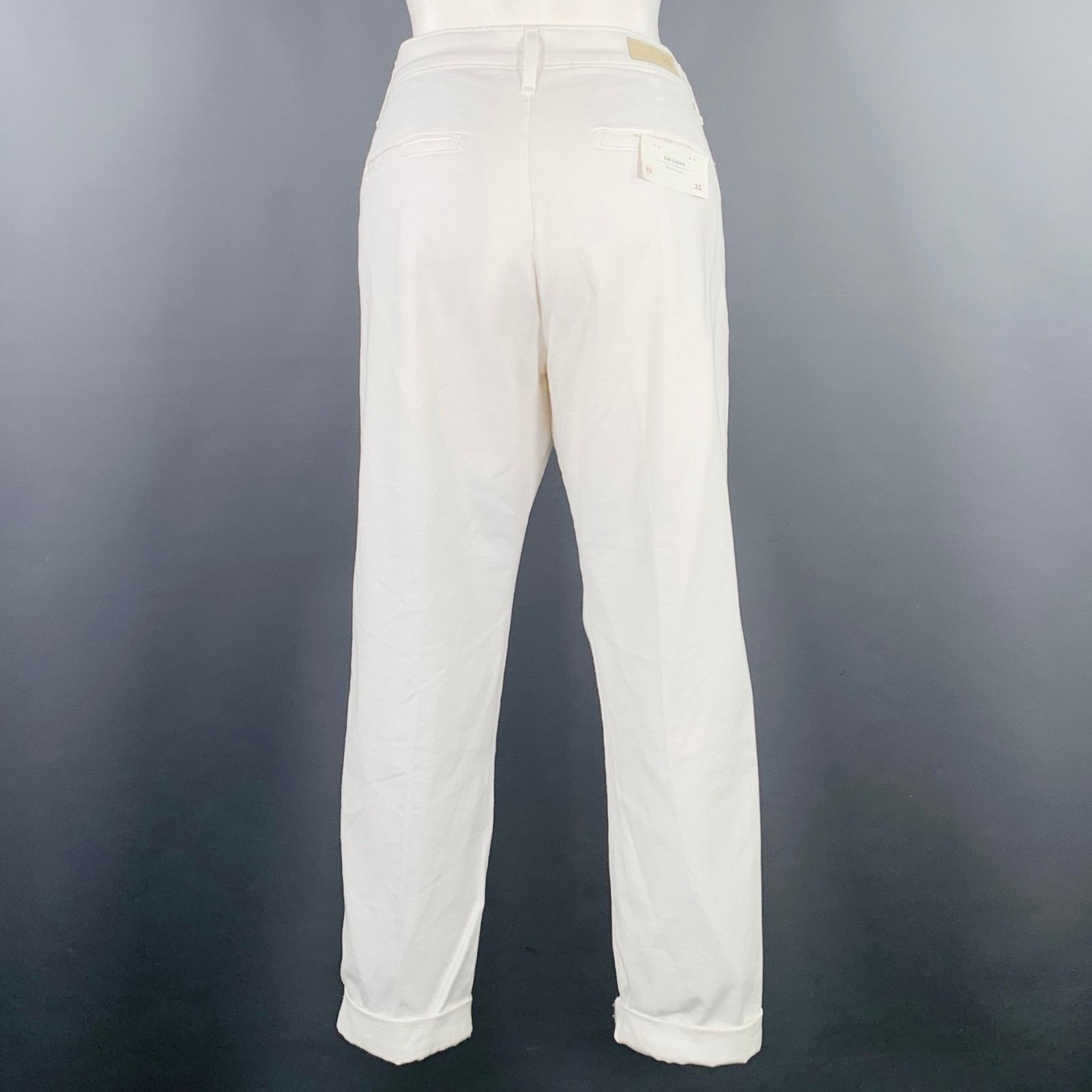 AG Adriano Goldschmied ADRIANO GOLDSCHMIED Size 32 Caden White Cotton Blend Jeans Size 32" / US 10 / IT 46 - 2 Thumbnail