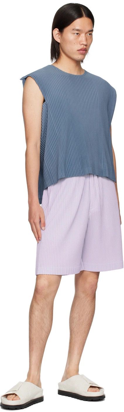 Issey Miyake o1h1sh11224 Colorful Pleats Bottoms in Lavender Size US 32 / EU 48 - 5 Thumbnail