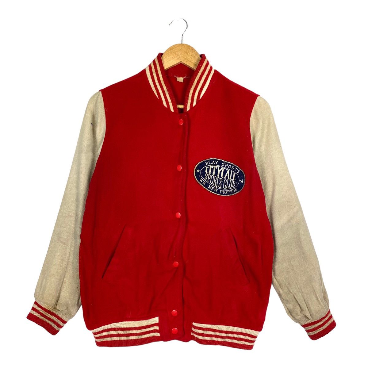Japanese Brand Vintage City Call Sports Club Varsity Sweater Size US S / EU 44-46 / 1 - 1 Thumbnail