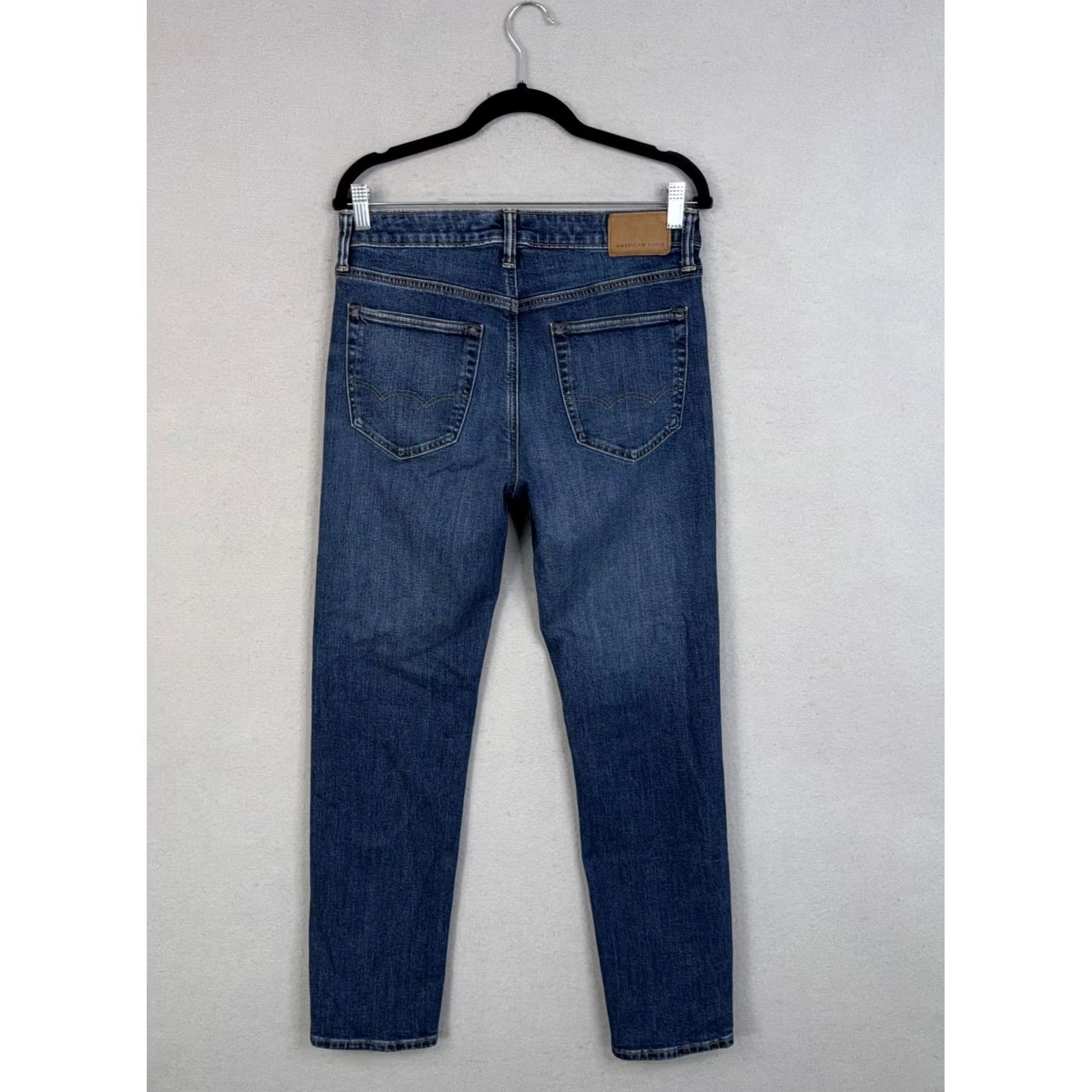 American Eagle Outfitters American Eagle Outfitters Jeans Mens Slim Straight AirFlex Blue Med Wash 30x30 inseam 30” Denim Cotton Poly Stretch Logo Size US 30 / EU 46 - 6 Thumbnail
