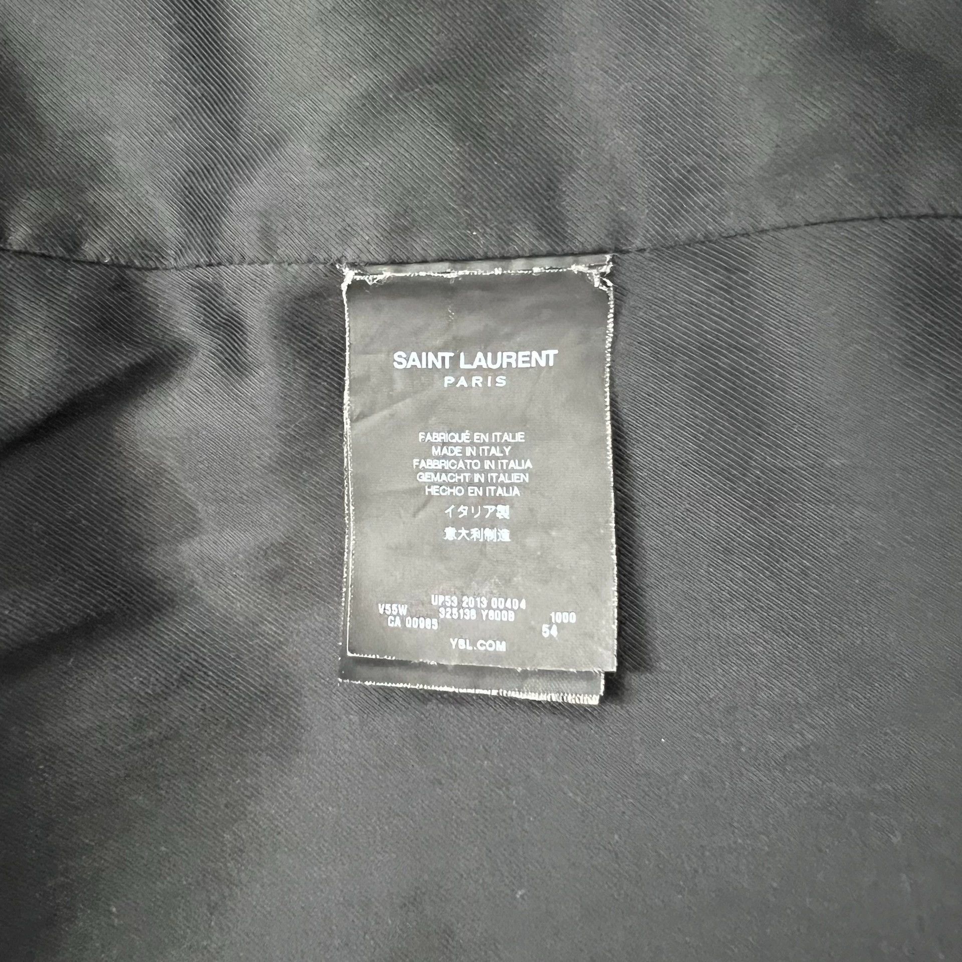 Saint Laurent Paris SLP 13fw OG Black White Runway Baseball Jacket 54 HediOG Size US L / EU 52-54 / 3 - 7 Thumbnail