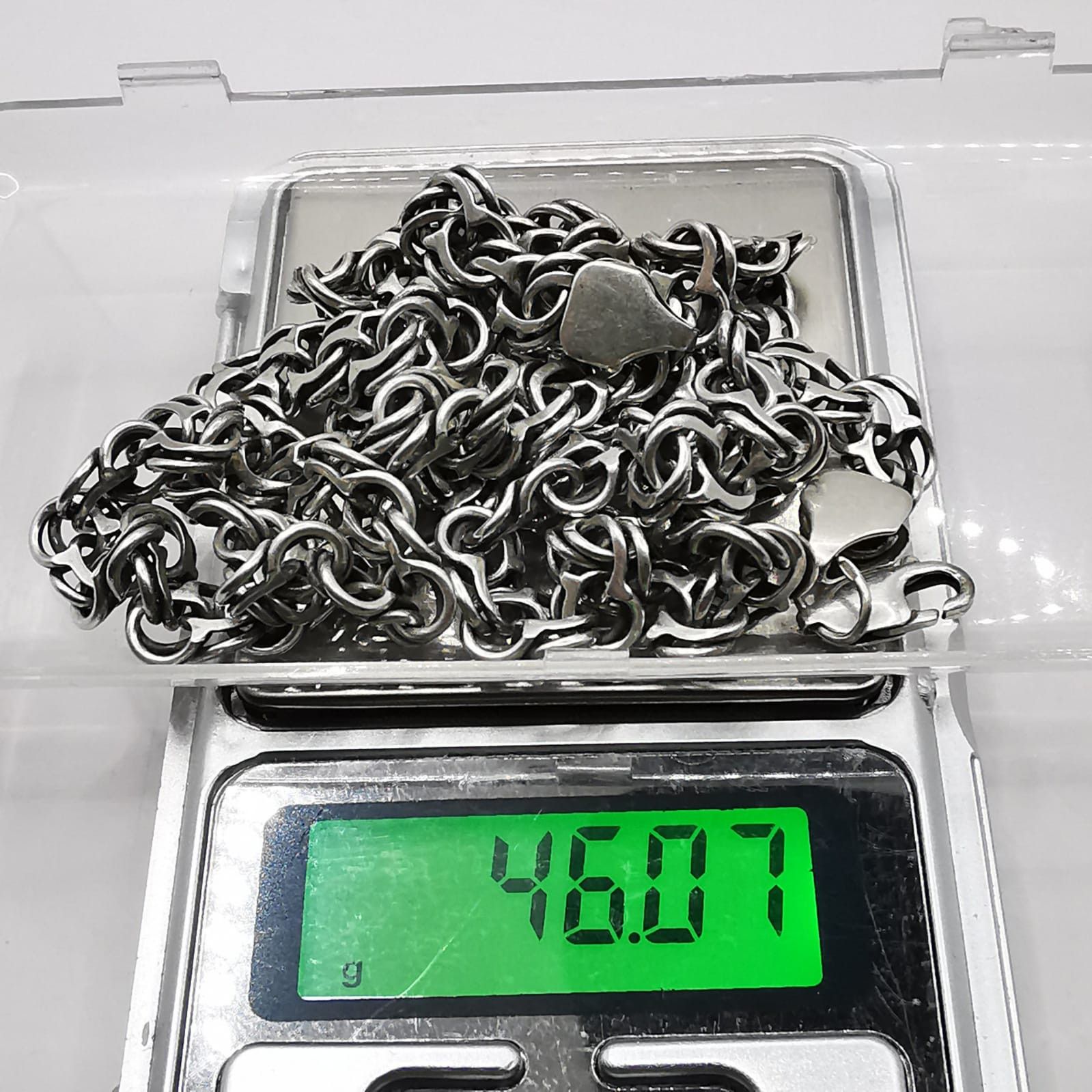 Sterling Silver Vintage Massive Chain 925 Sterling Silver,Signature 46,07g Size ONE SIZE - 5 Thumbnail