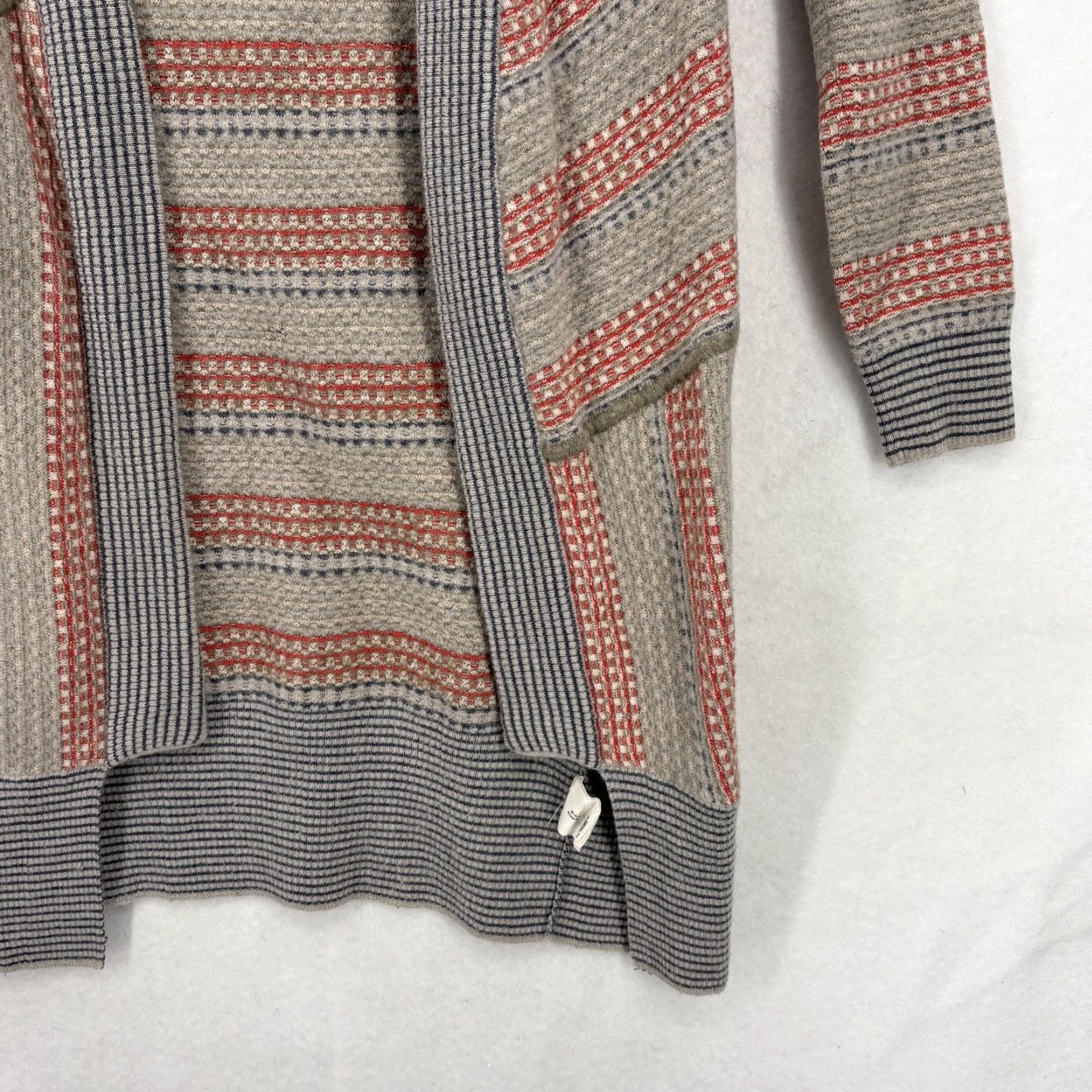 Arrow Anthropologie Sparrow Cardigan Sweater Womens S Gray Wool Open Front Longline Size S / US 4 / IT 40 - 3 Thumbnail