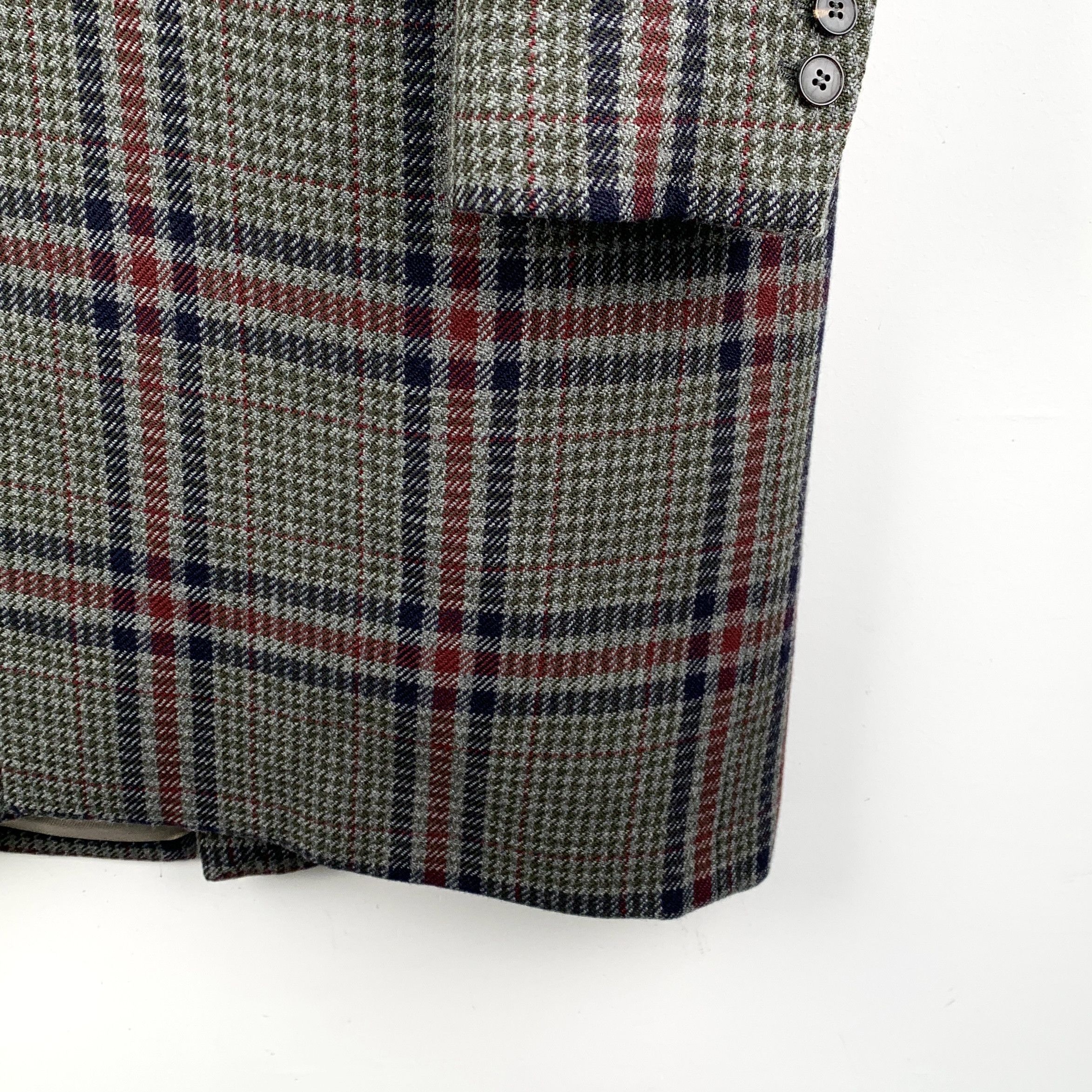 Valentino Valentino Houndstooth Wool Coat Colorblock (48) Size US M / EU 48-50 / 2 - 4 Thumbnail