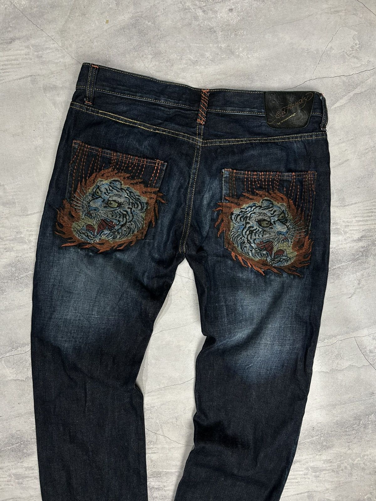 Ed Hardy Vintage denim Ed Hardy Jeans Embroidered Tigers Size US 34 / EU 50 - 2 Thumbnail