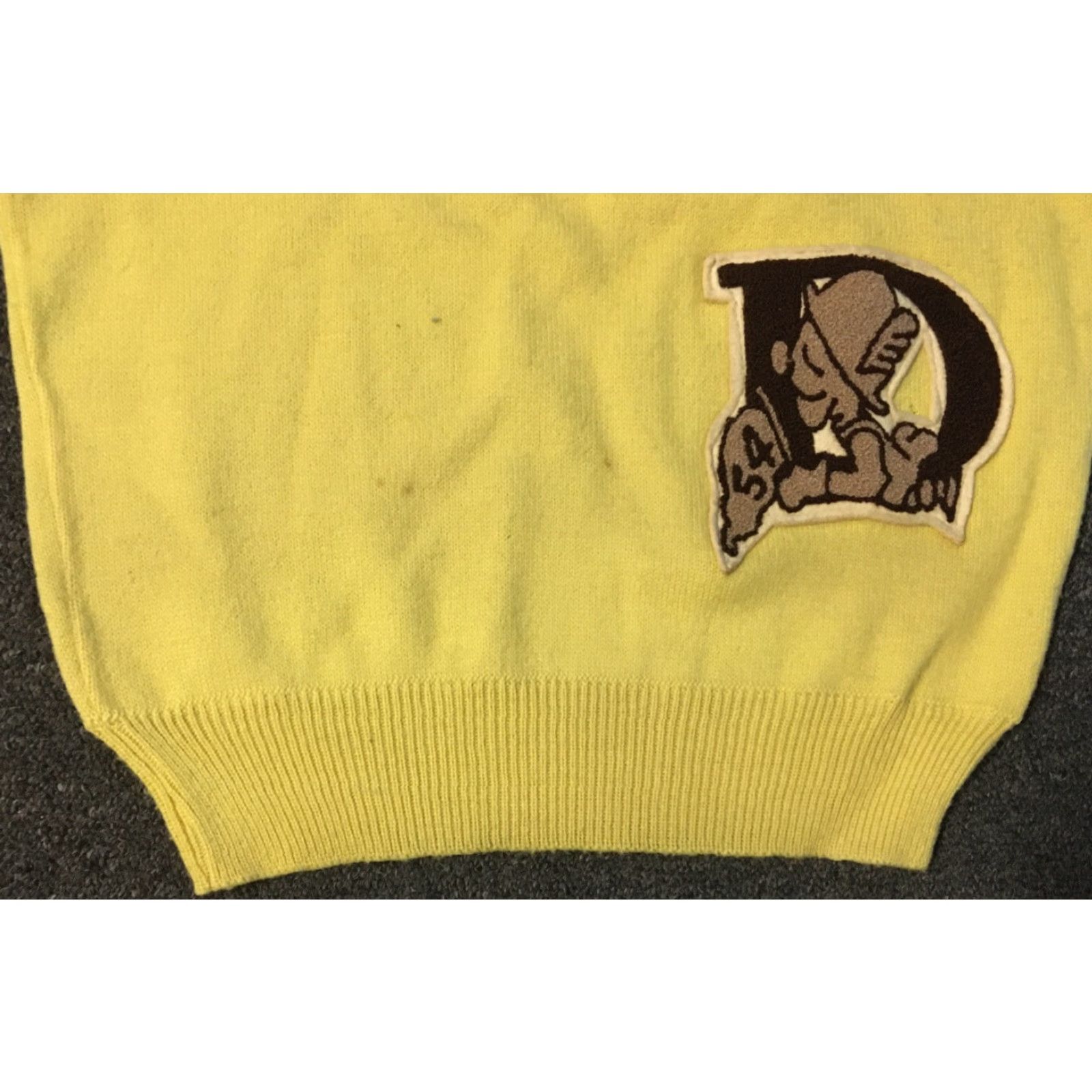 Vintage VINTAGE Track & Field Shirt S/M USA 1950s Yellow Wool Knit Letterman Sweater Varsity Cheerleader Men’s Boys Girls? Size S / US 4 / IT 40 - 4 Thumbnail