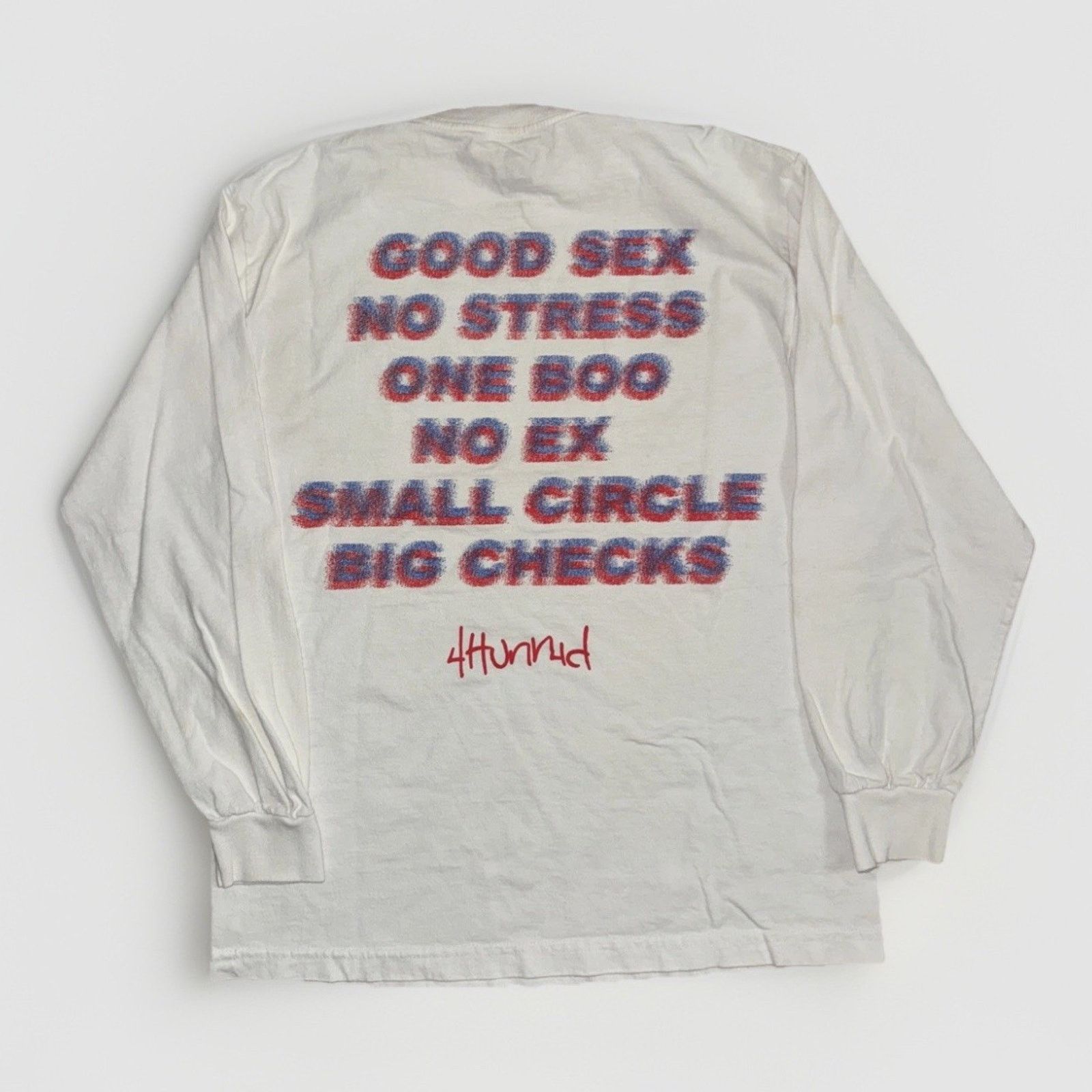 4HUNNID 4Hunnid Long Sleeve Graphic Tee White Medium YG Rap Shirt Size US M / EU 48-50 / 2 - 1 Thumbnail