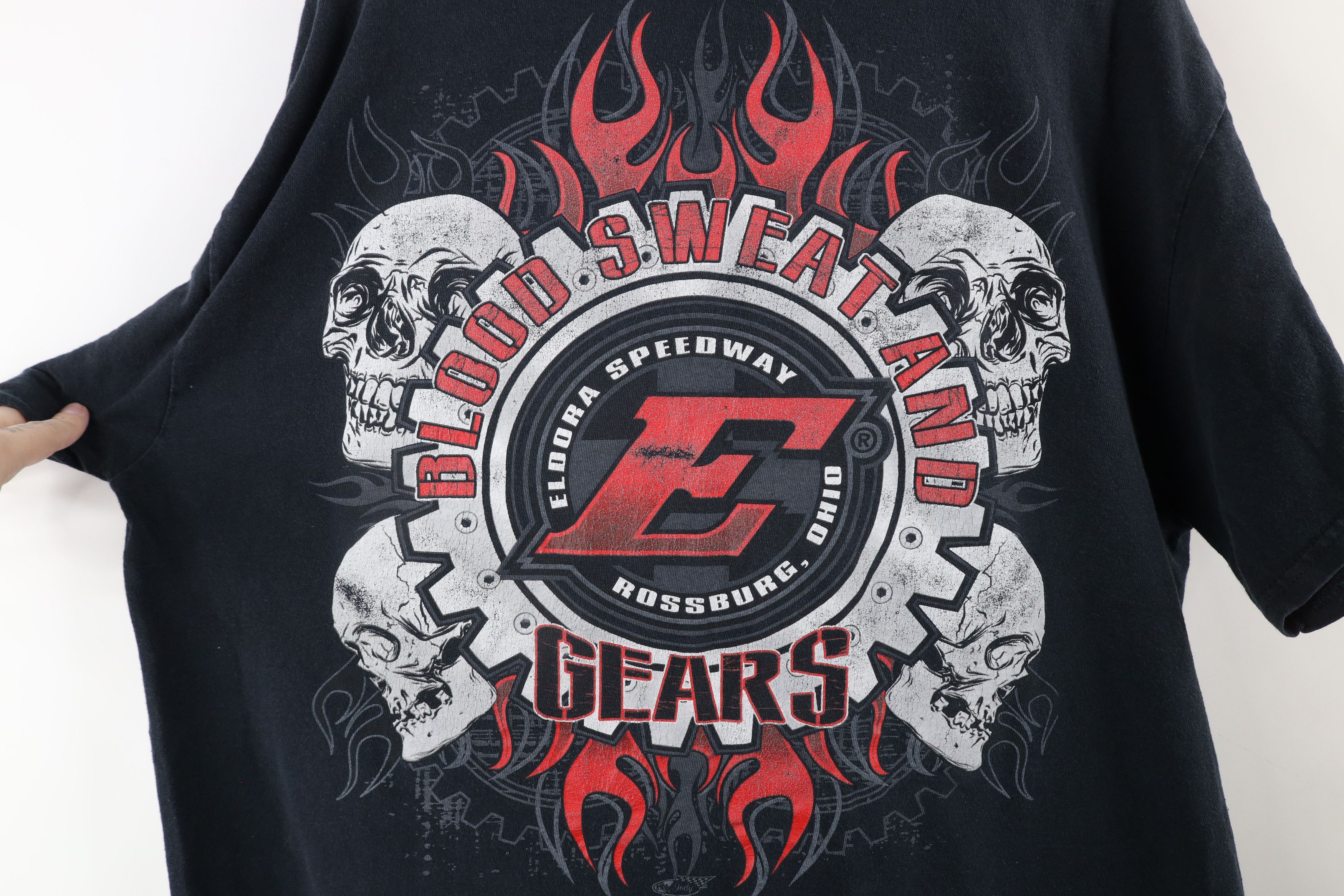 Vintage Vintage Streetwear Speedway Flames Racing T-Shirt Black Size US XL / EU 56 / 4 - 7 Thumbnail