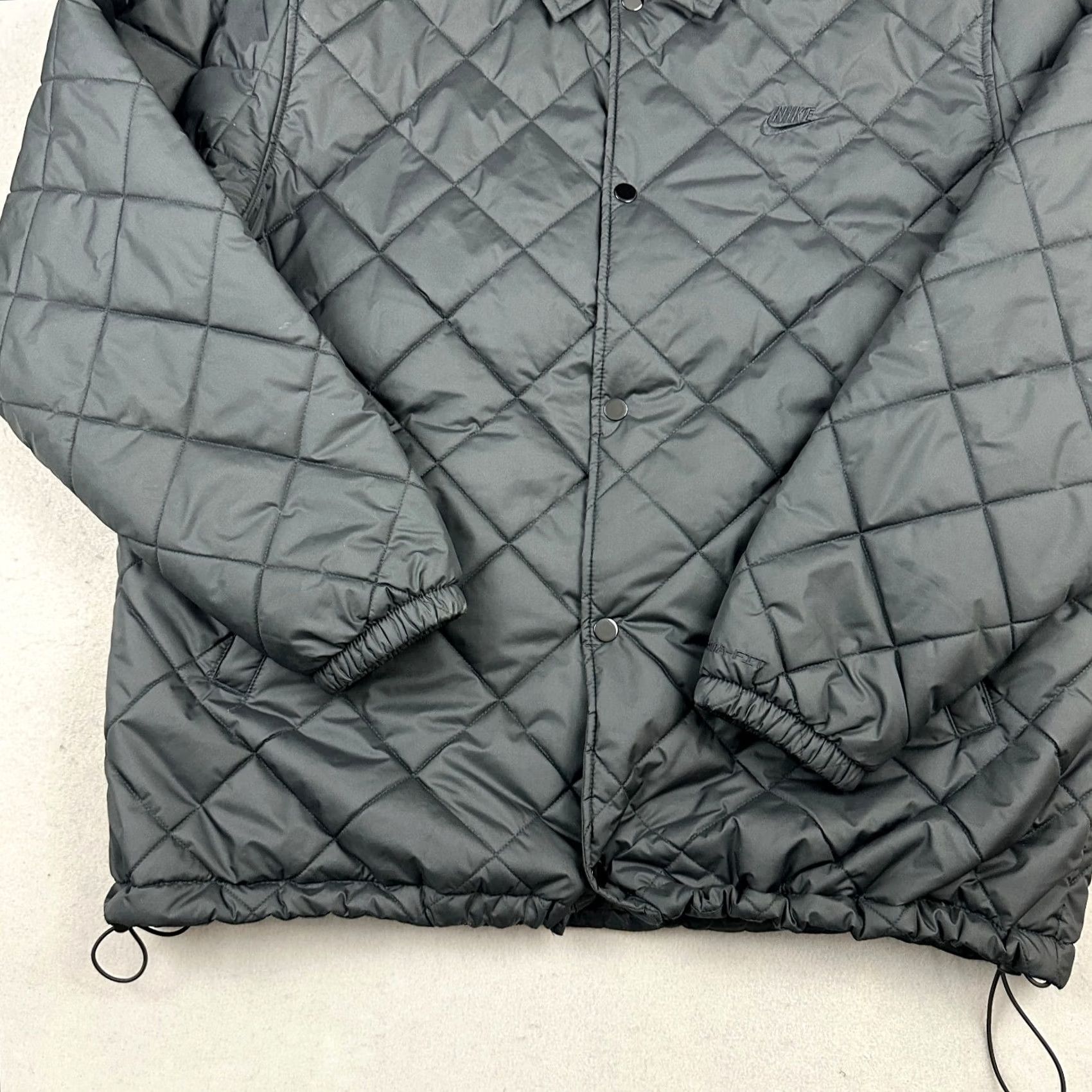Nike Nike Jacket Men L Black Quilted Puffer Snap Insulated Therma Fit Size US L / EU 52-54 / 3 - 3 Thumbnail