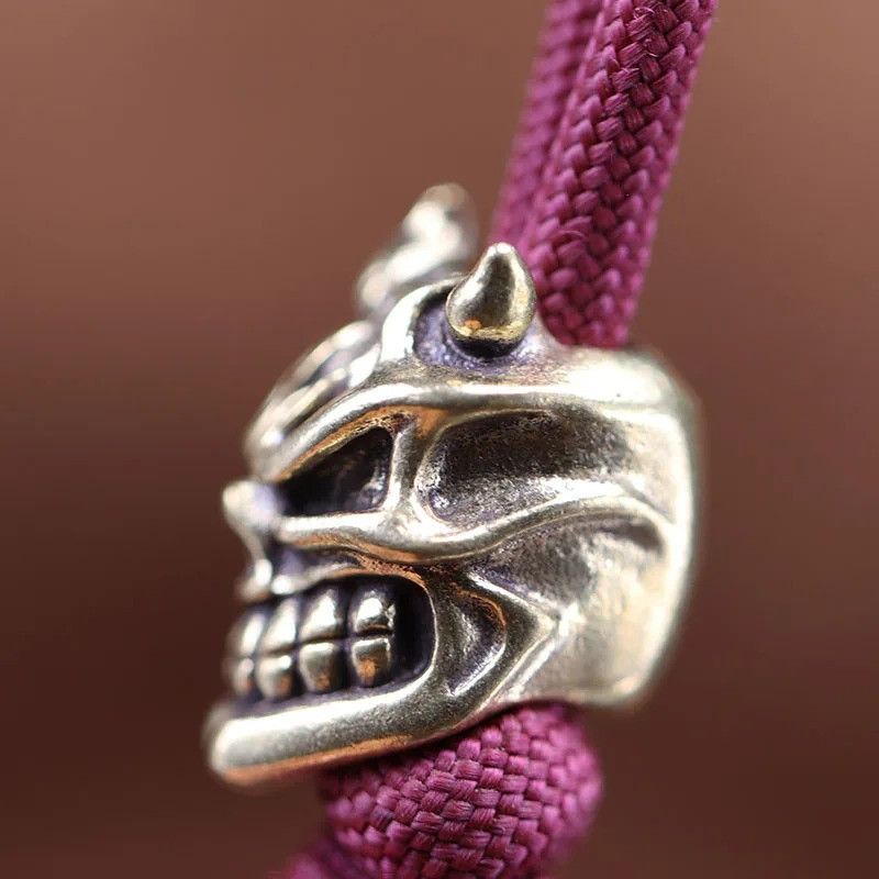 Handmade 3Pcs Devil Skull Knife Beads Paracord Bead Zipper Umbrella Size ONE SIZE - 3 Thumbnail
