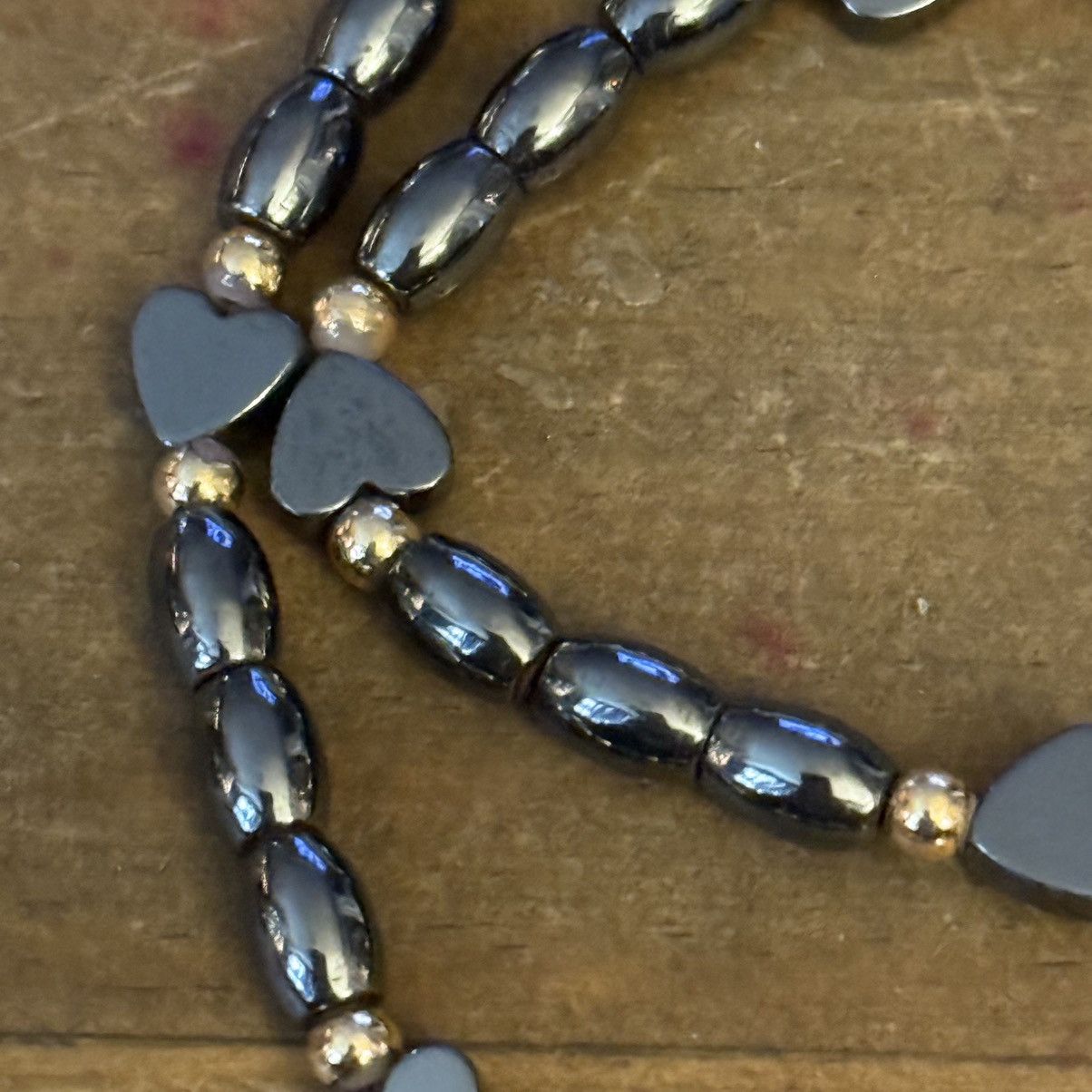 Vintage Vintage hematite heart bead necklace Size ONE SIZE - 5 Thumbnail